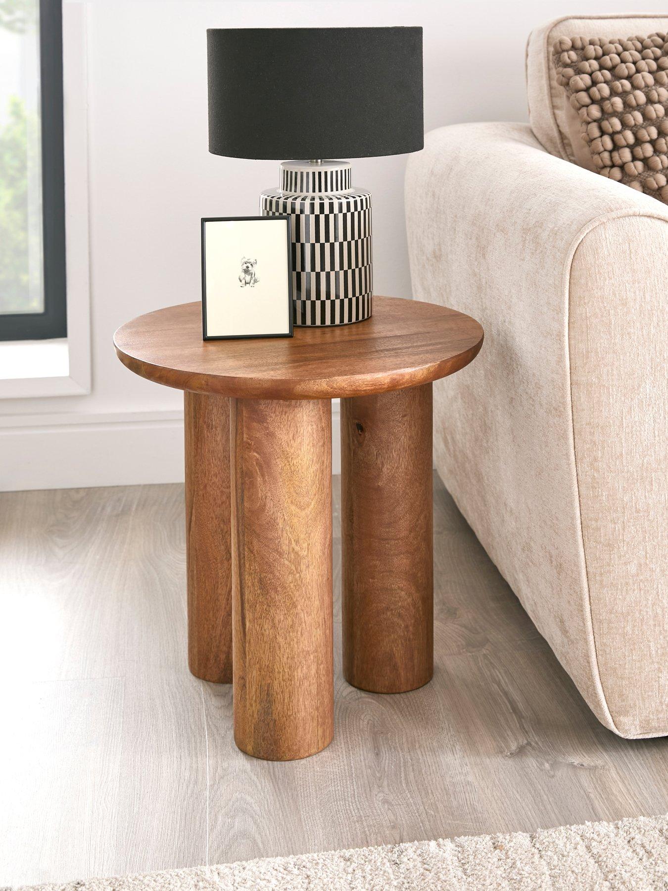 Very Home Lora Ready Assembled Side Table - Walnut