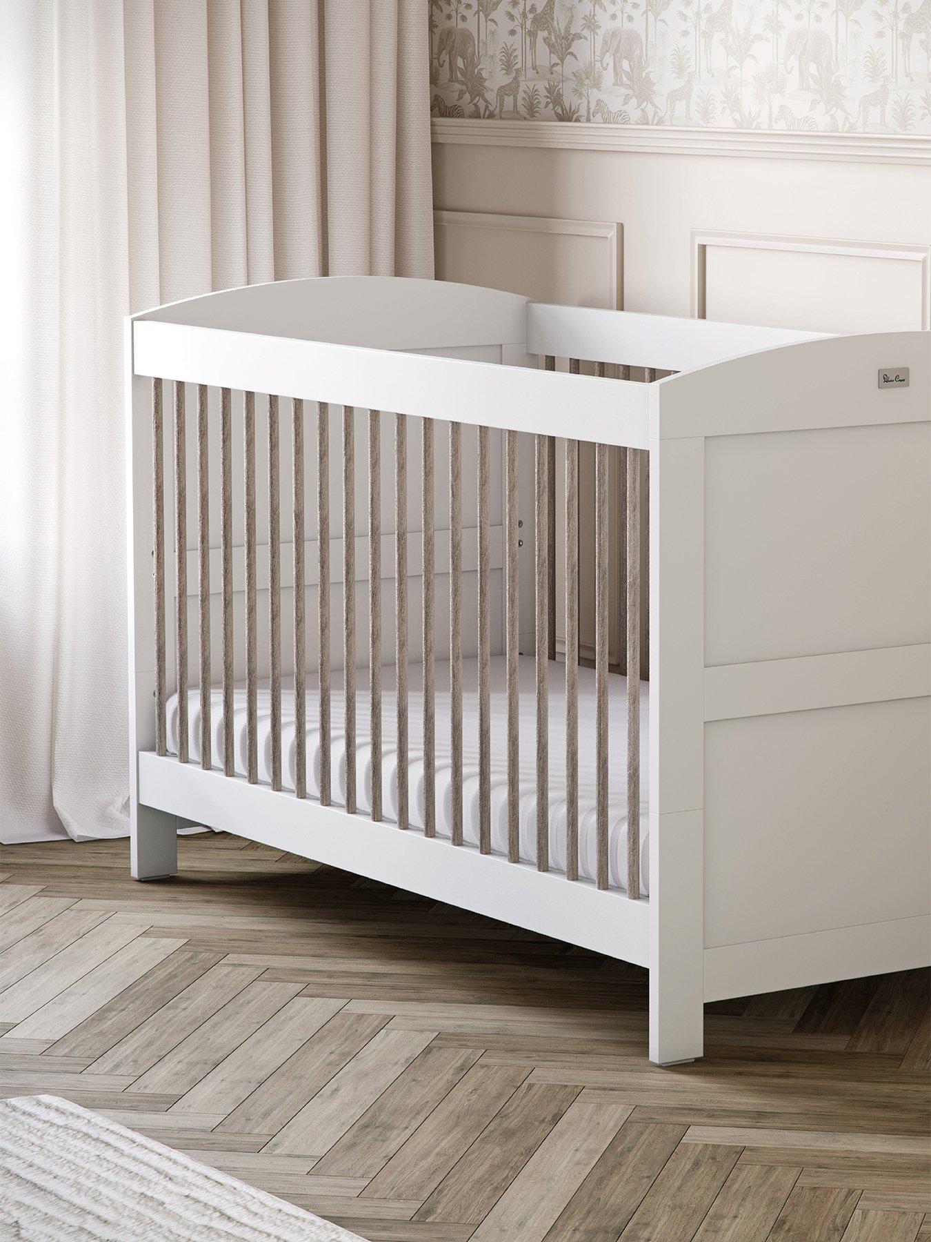 Product photograph of Silver Cross Valencia Cot Bed And Truefit Eco Fibre Cot Mattress from very.co.uk
