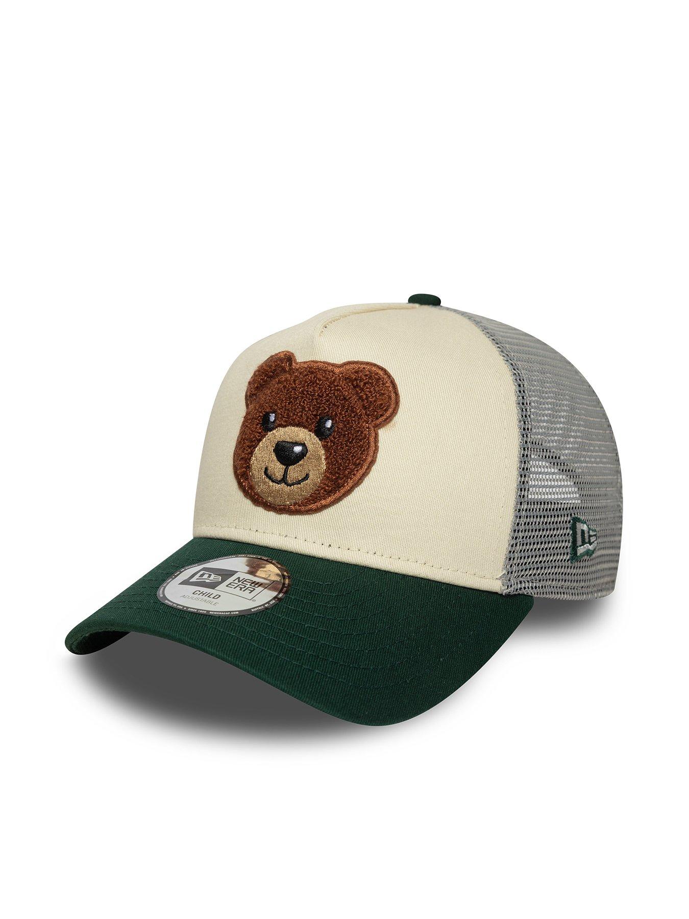 New Era Kids Child Boucle Bear Trucker Cap -cream