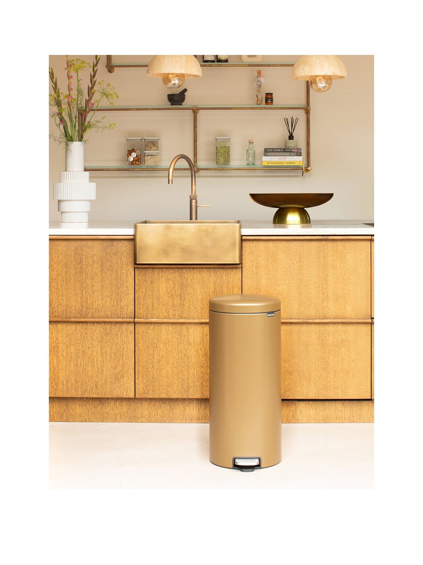 Brabantia NewIcon 30-Litre Pedal Bin in Brass