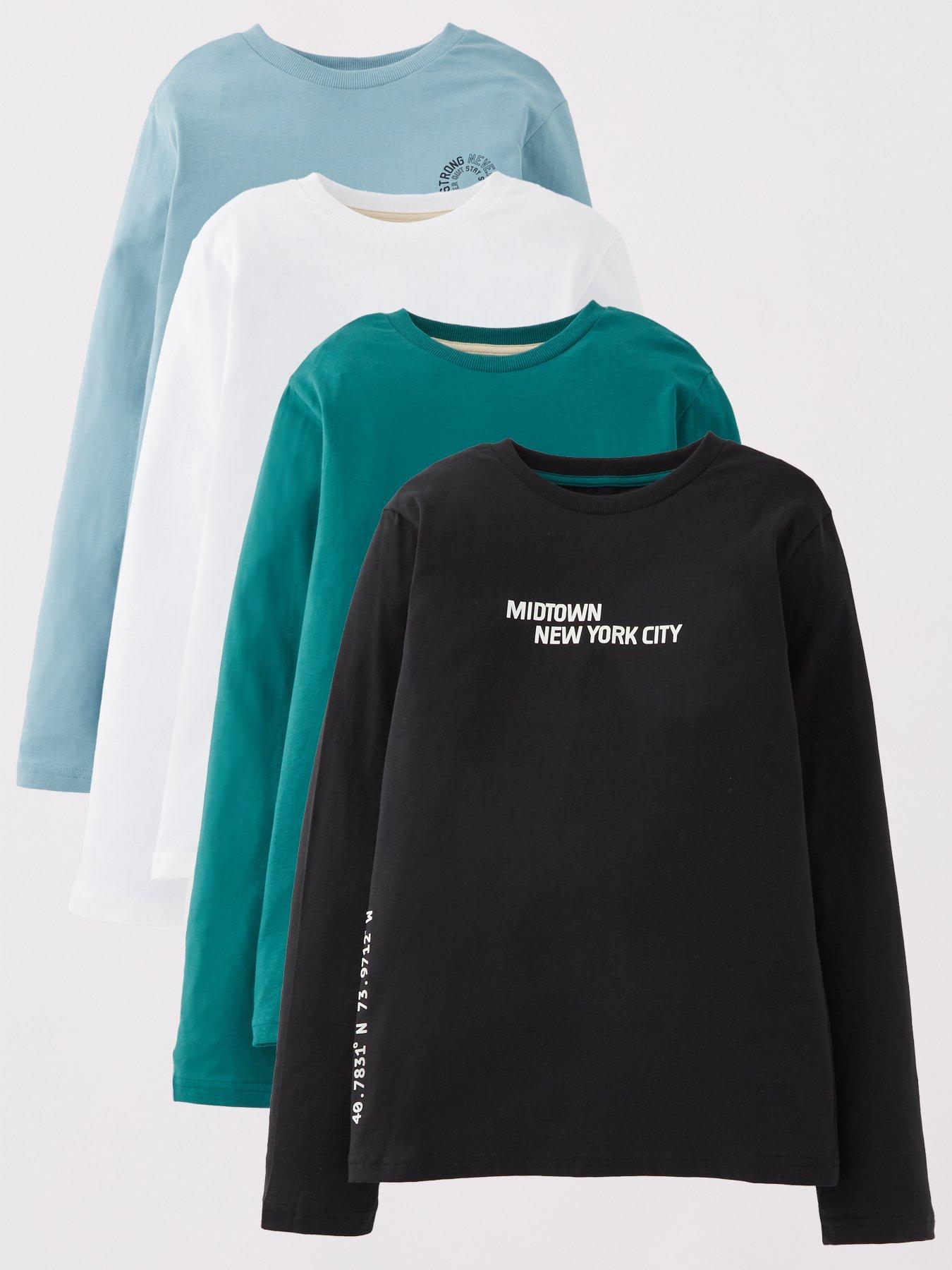 undefined 4 Pack Long Sleeve T-shirts - Multi