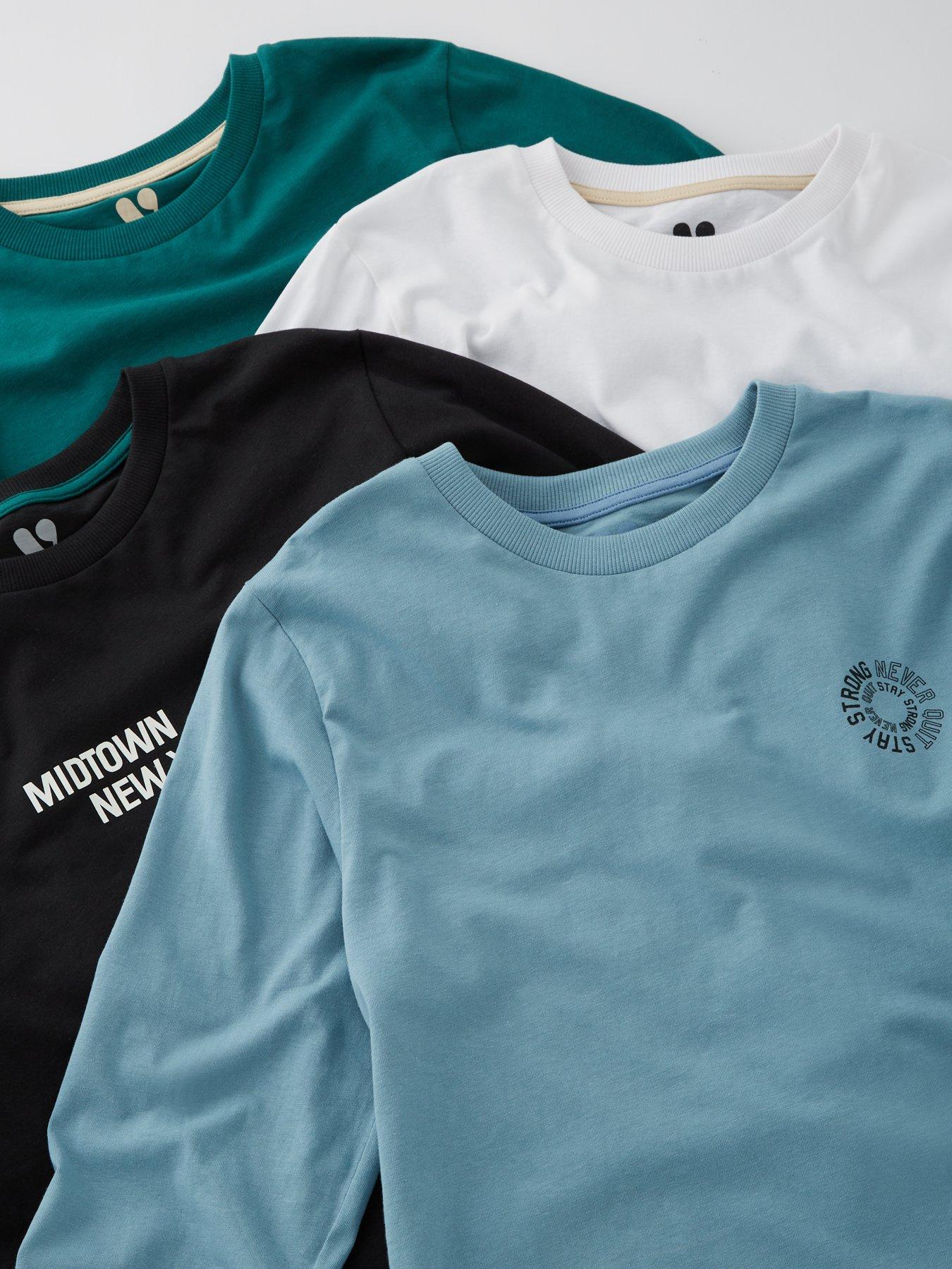 Image 4 of 5 of V by Very 4 Pack Long Sleeve T-shirts - Multi