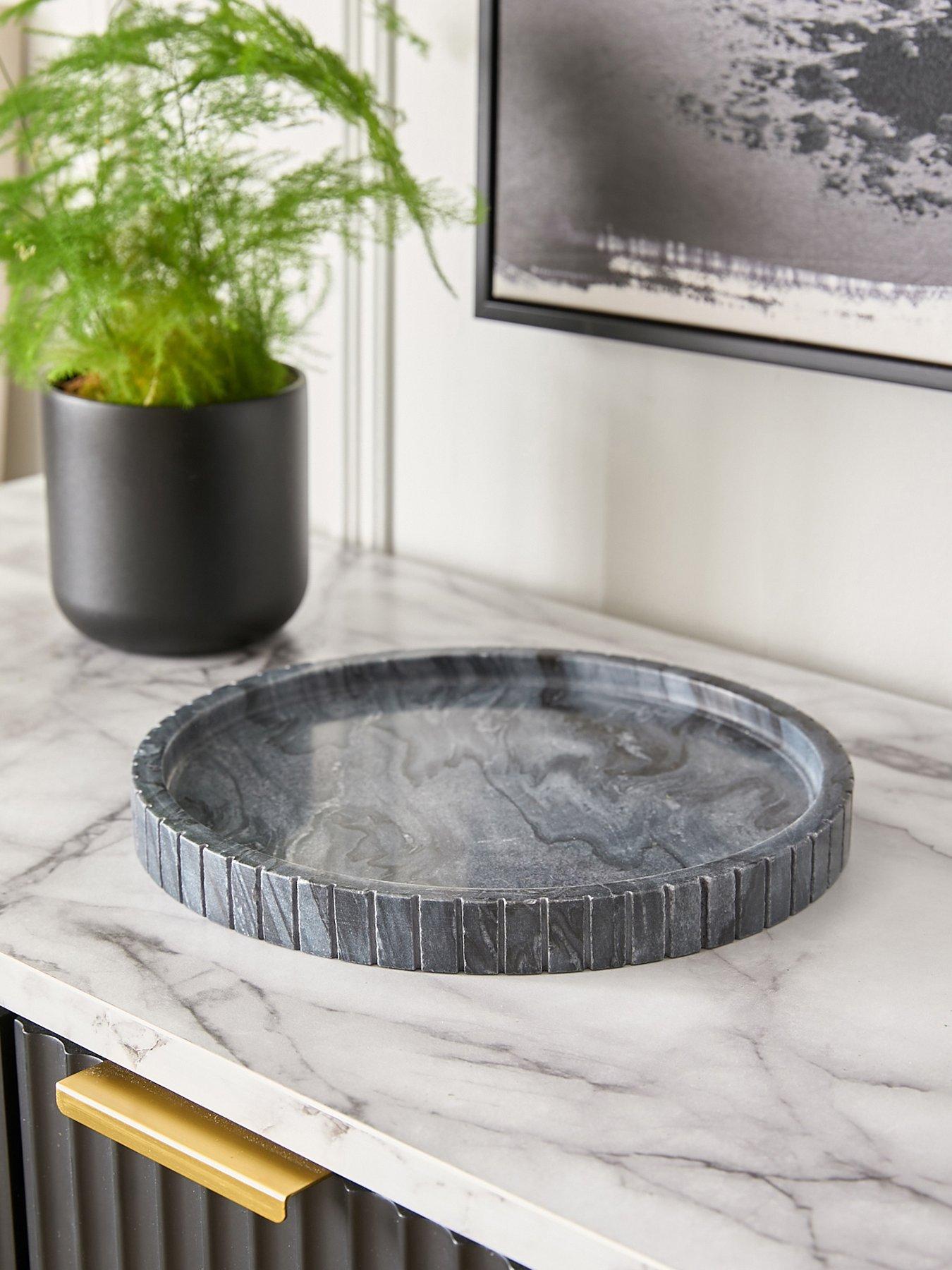 Very Home Fluted Marble Tray