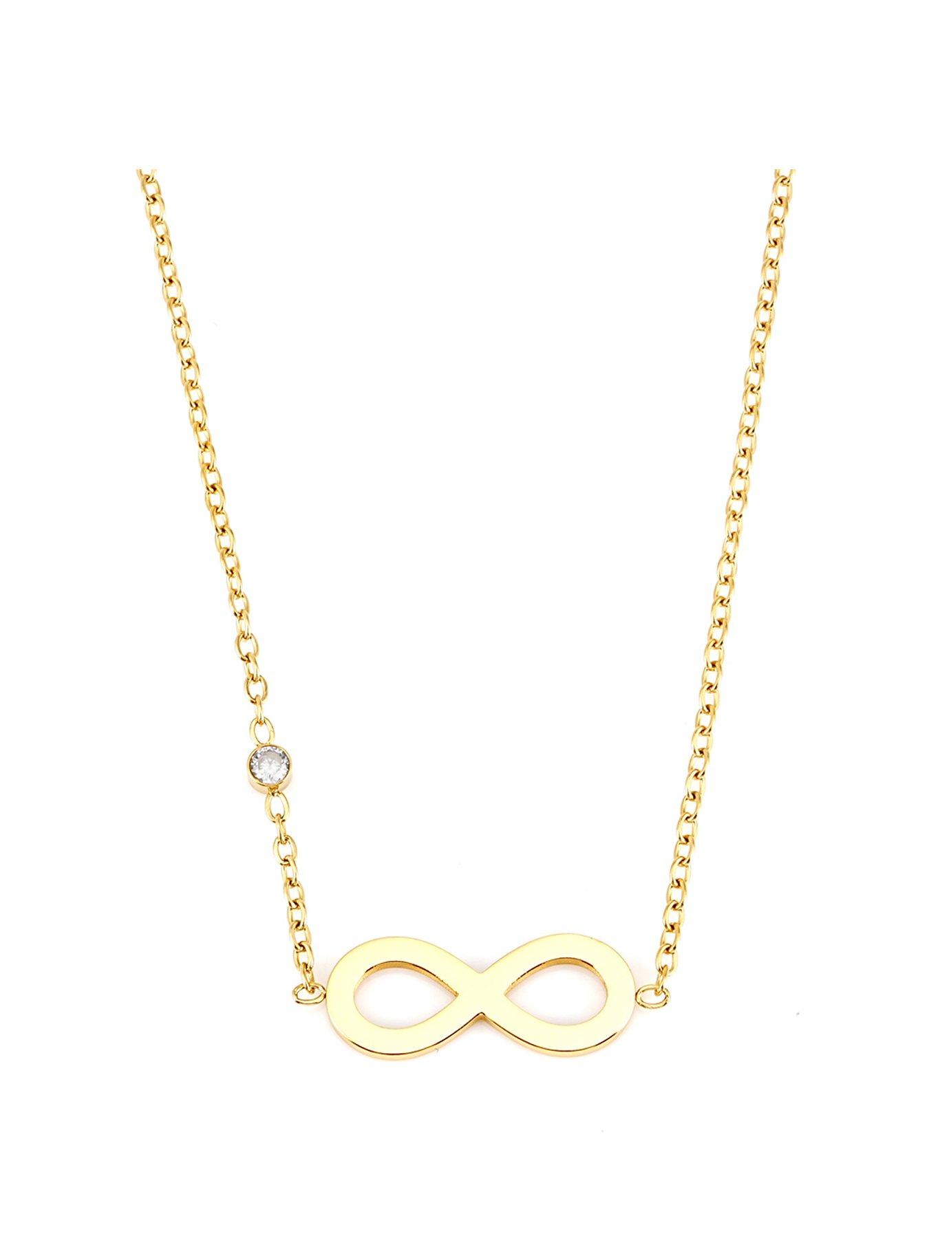 undefined Infinity Charm Necklace - Yellow Gold
