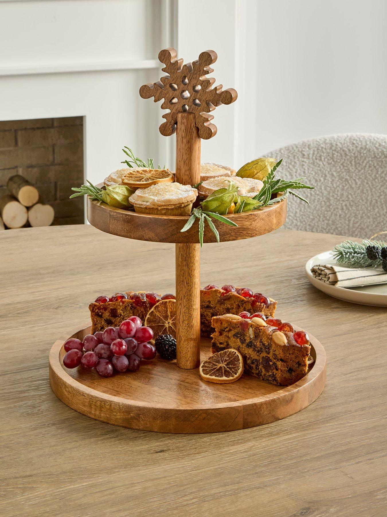 Very Home Snowflake Afternoon Tea Stand