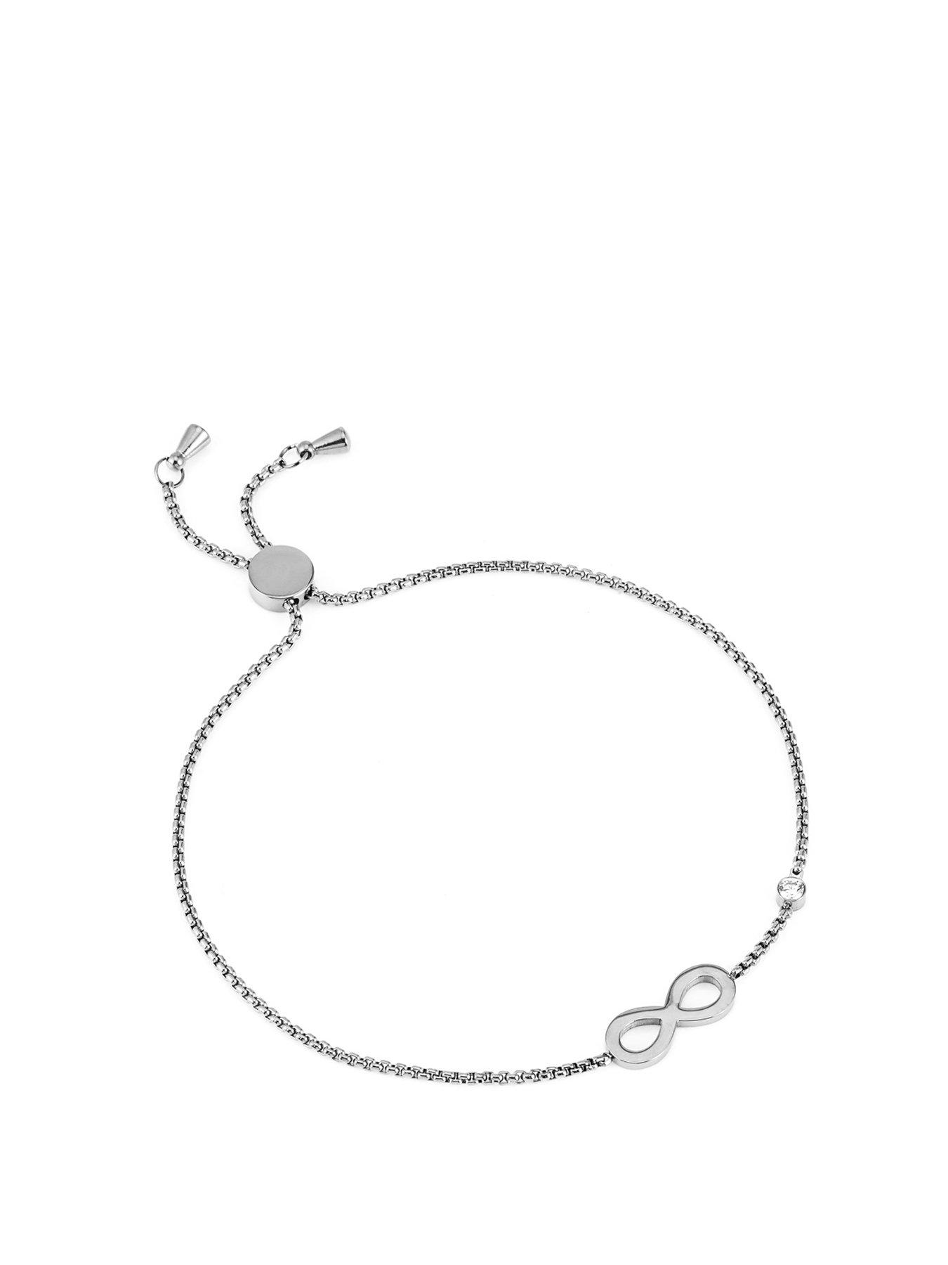 Image of Say It With Infinity Charm Bracelet - Silver