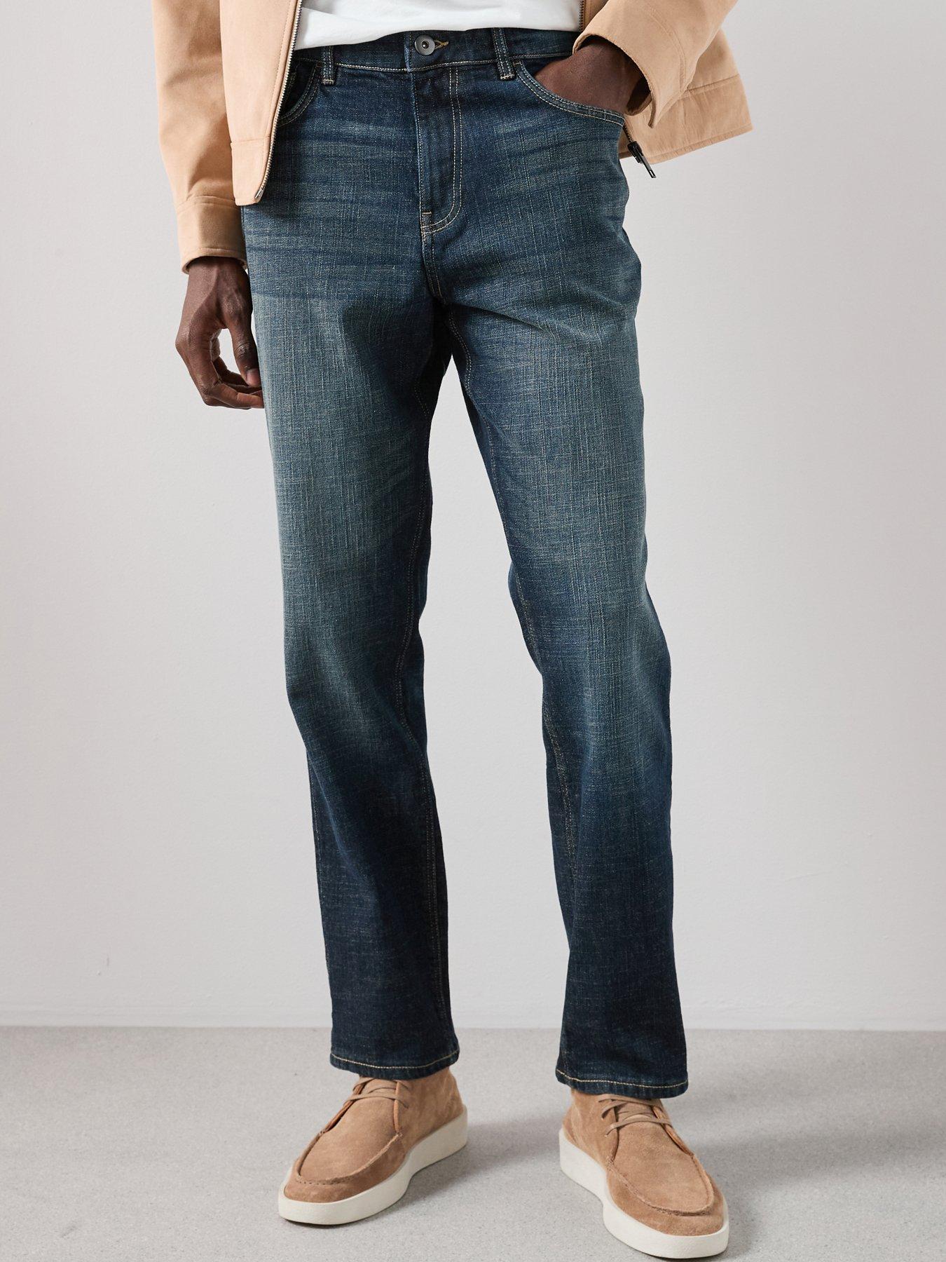 The Very Collection Cross Hatch Slim Fit Jean - Dark Blue