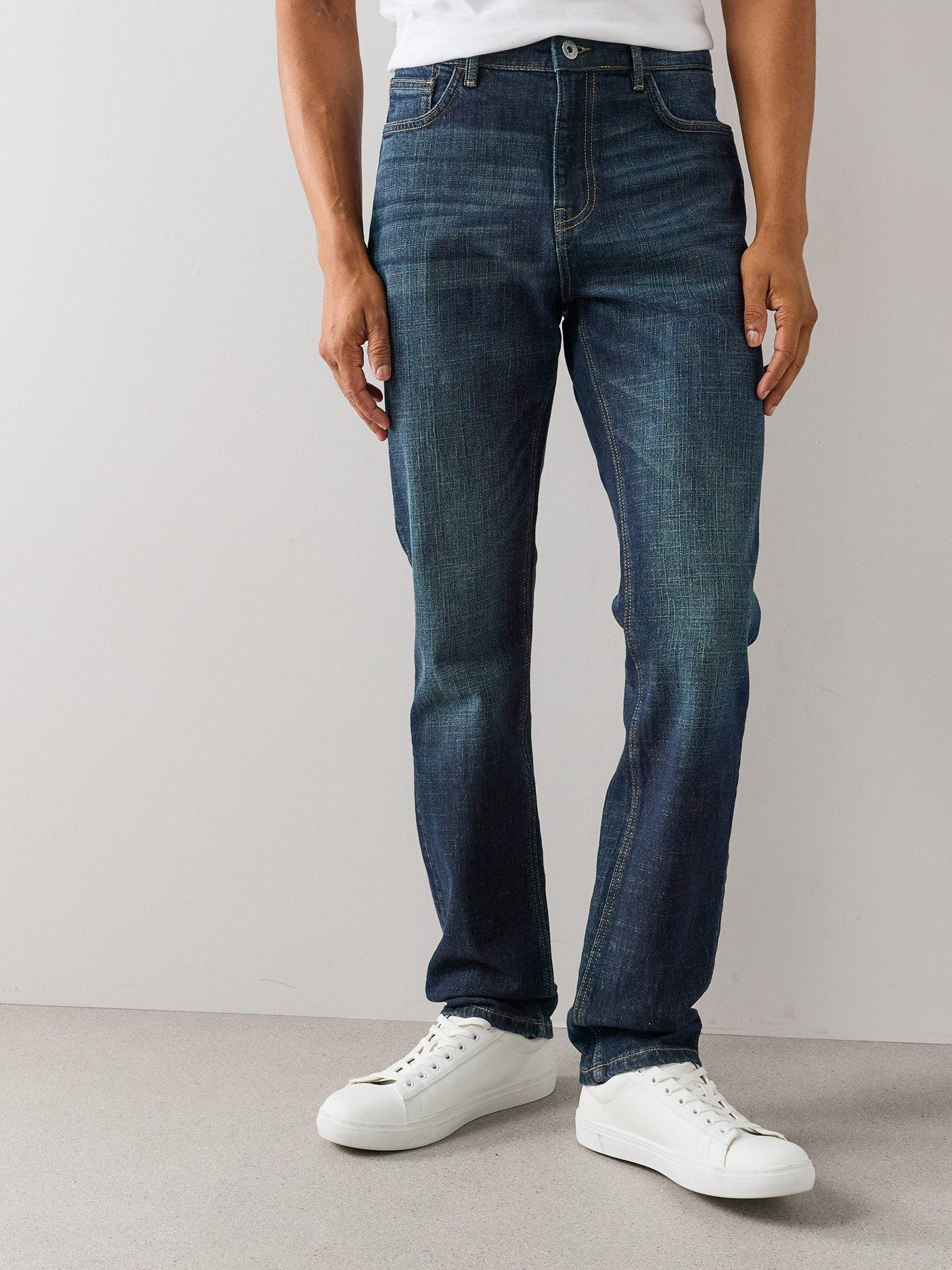 The Very Collection Cross Hatch Slim Fit Jean - Dark Blue