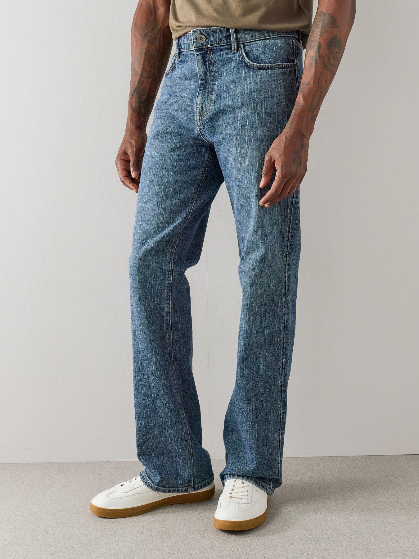 The Very Collection Cross Hatch Bootcut Fit Jeans - Blue