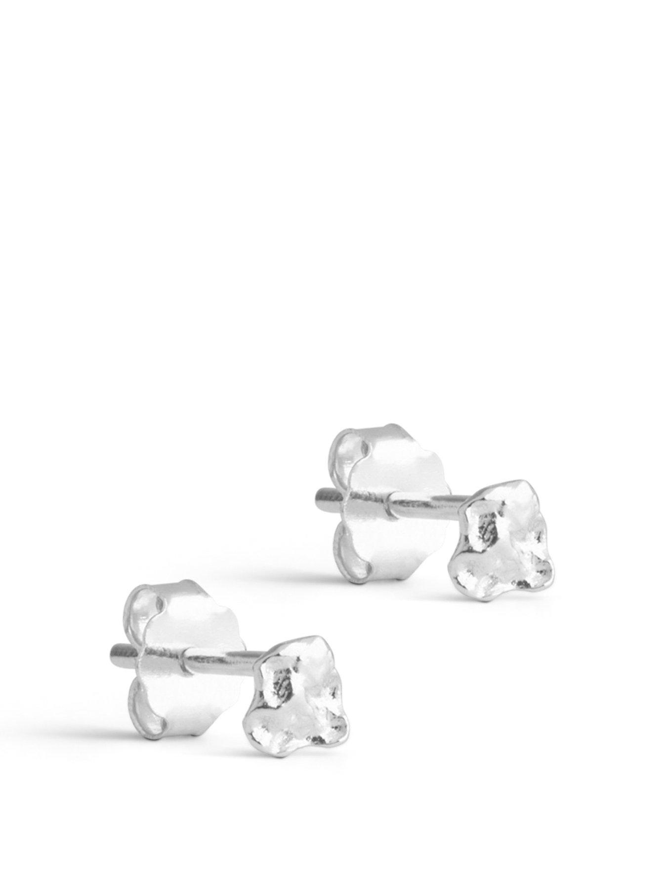 Product photograph of Enamel Copenhagen Rio Mini Sterling Silver Studs from very.co.uk