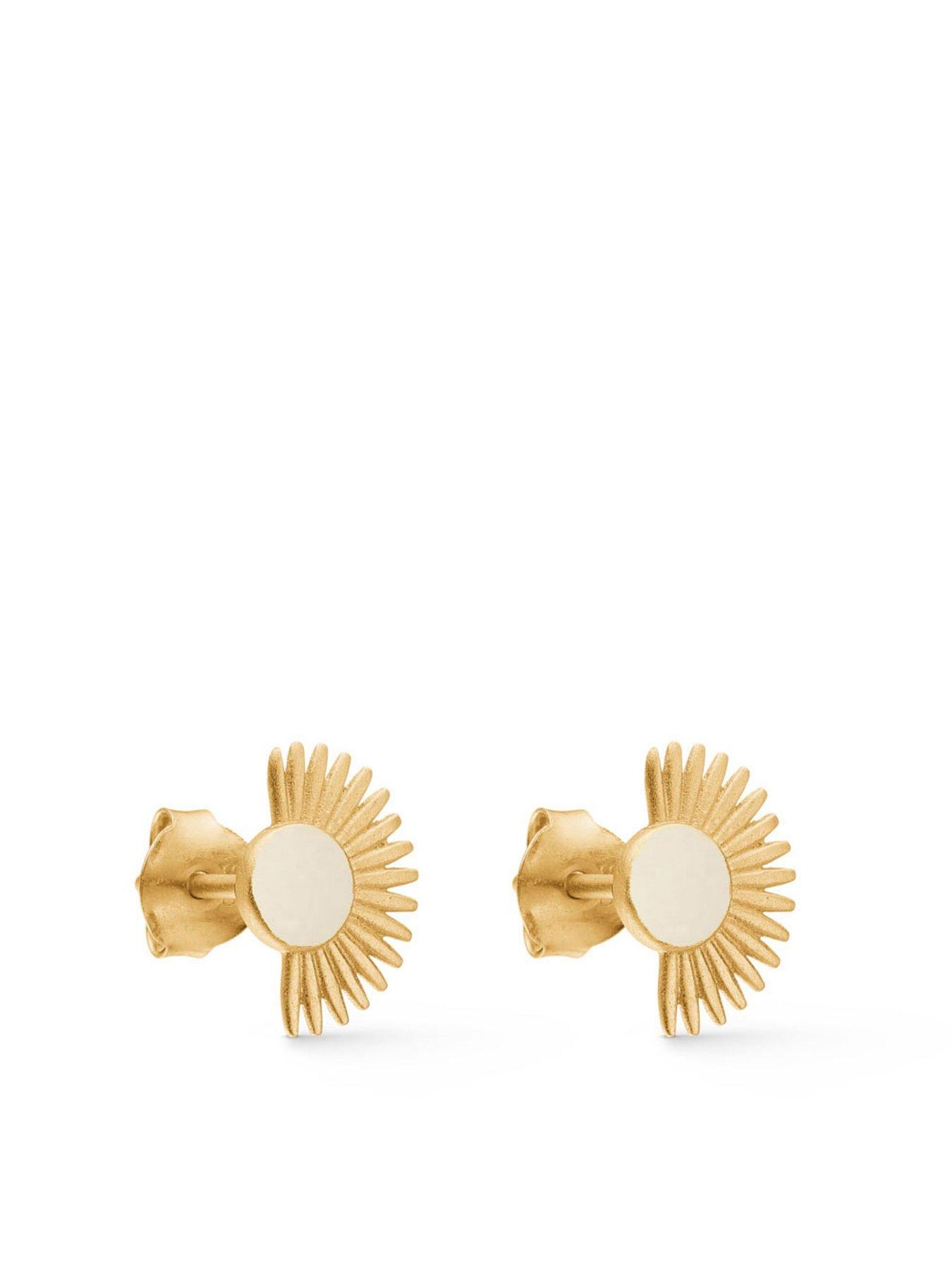 undefined Daisy Soleil Gold Plated Sterling Silver Studs