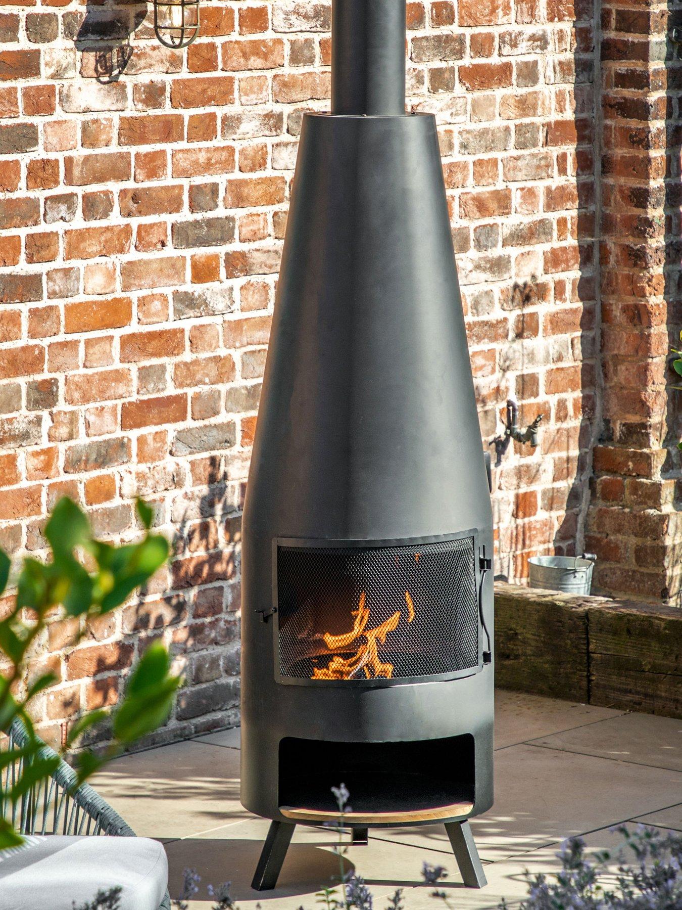 undefined Foligno Chiminea with Pizza Shelf 500x500x1865mm