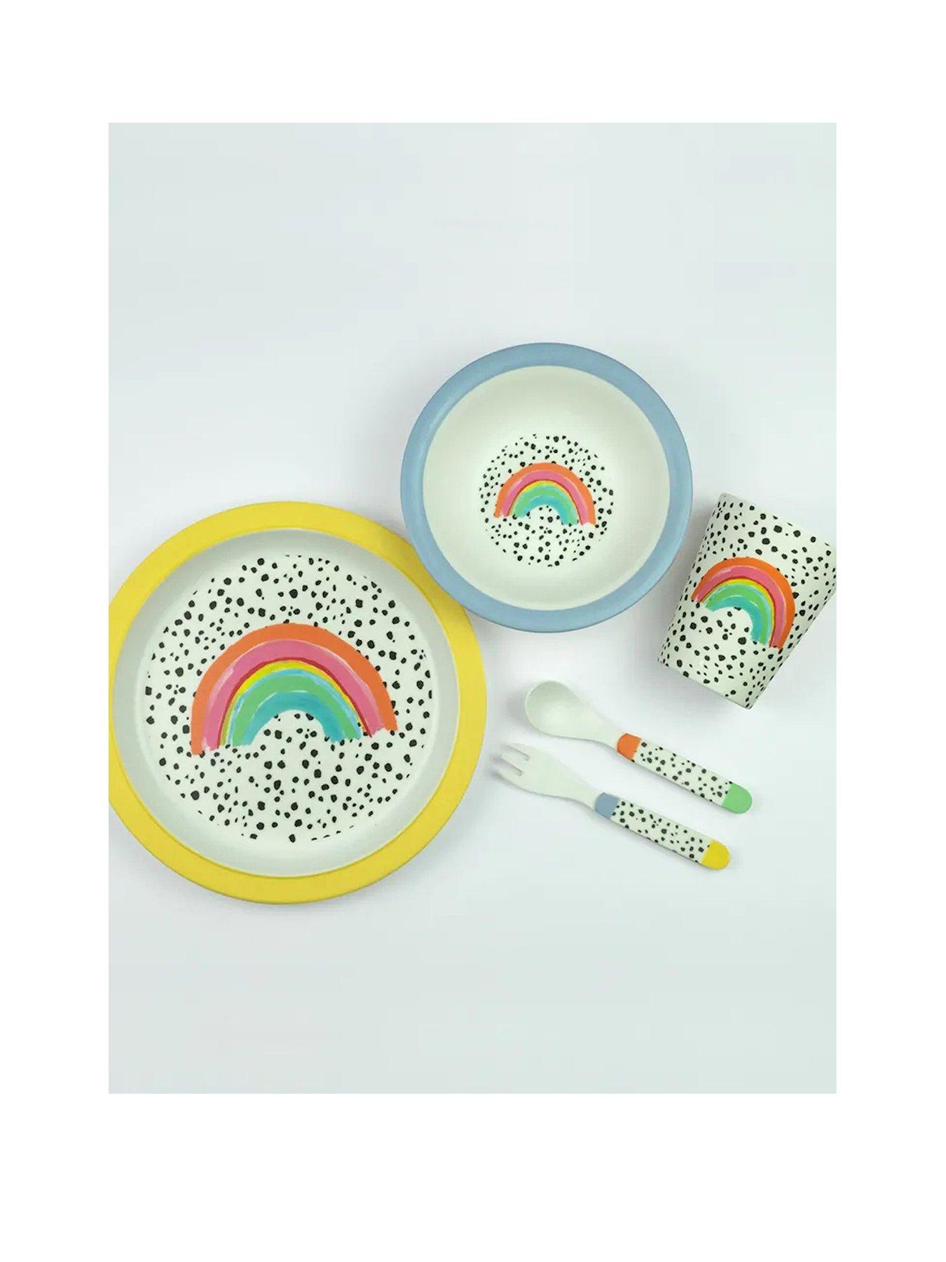 Image 1 of 1 of Eleanor Bowmer Rainbow Dots Kids Melamine Dinner Set