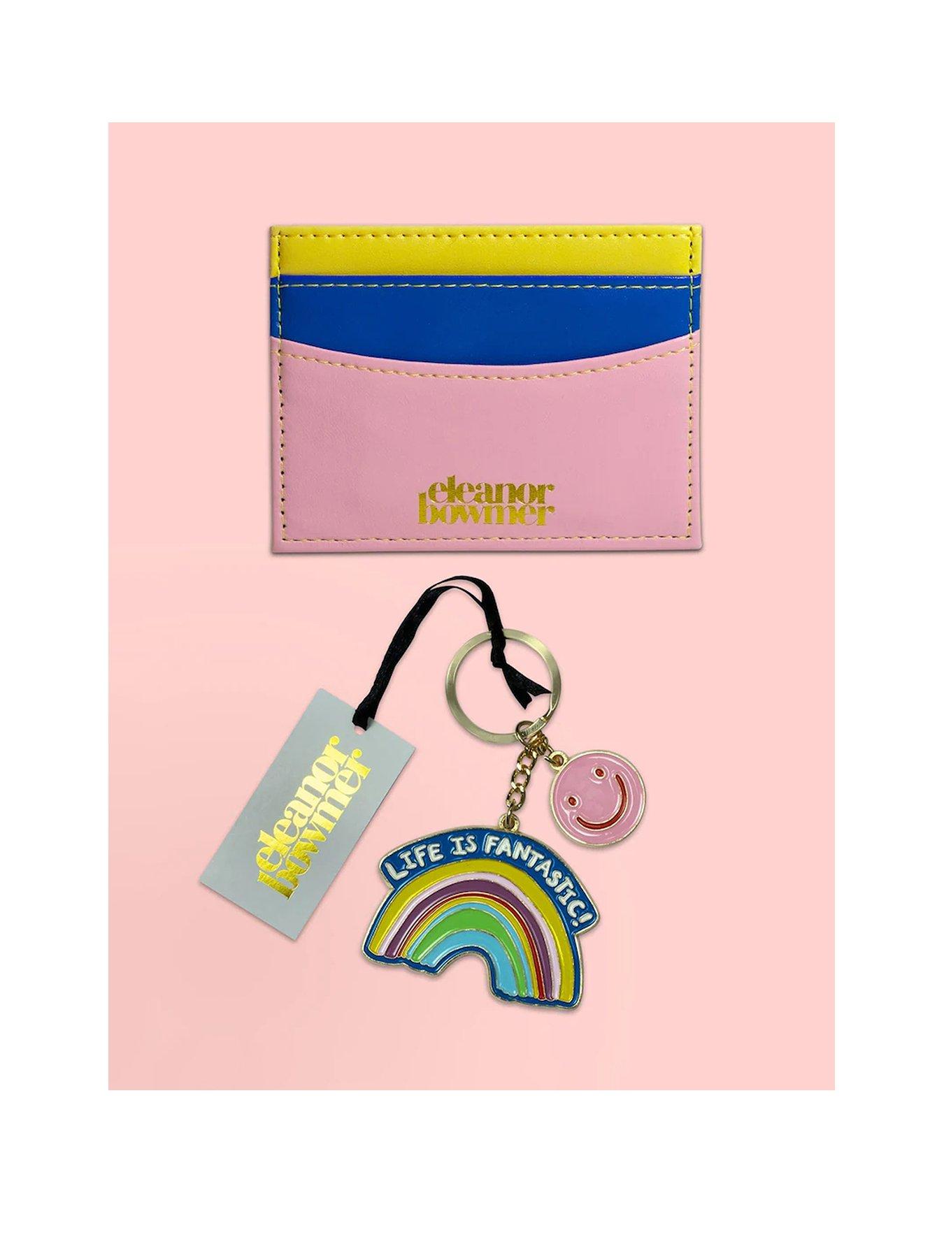 undefined Yellow 'Life is Fantastic' Keyring and Purse Cardholder Set