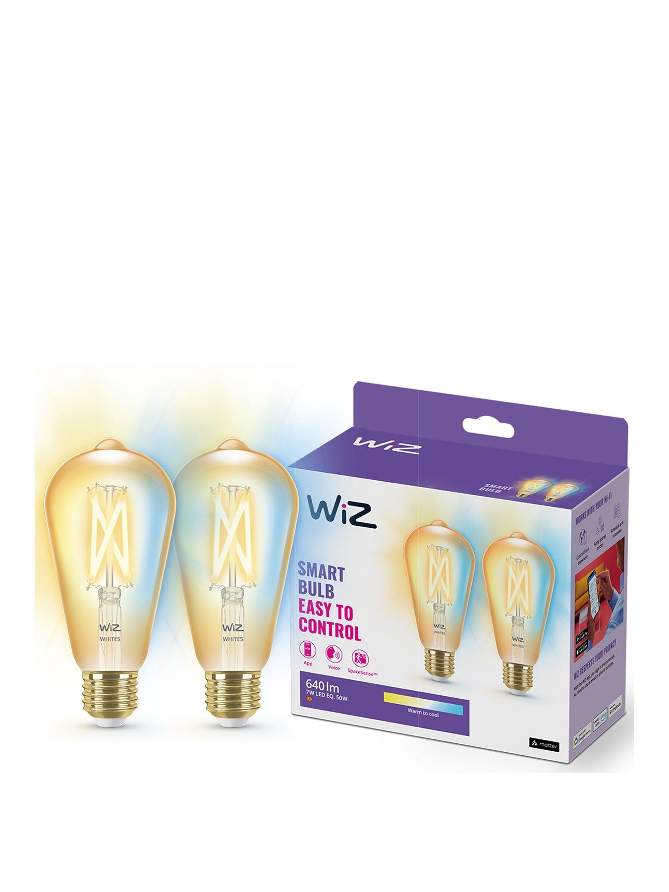undefined WiZ ST64 E27 Tunable White Amber Filament Smart Light Bulb 2-pack
