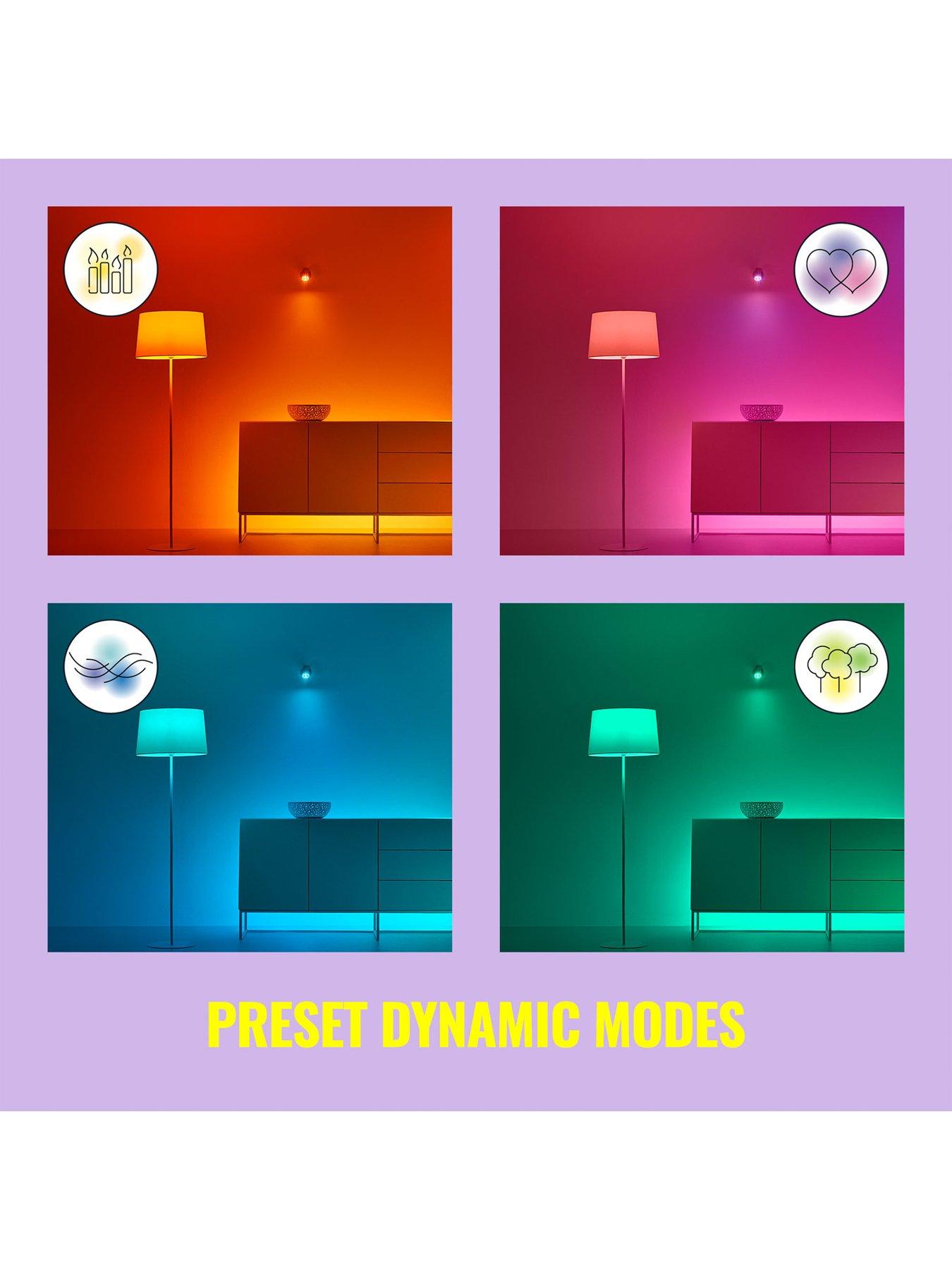Image 6 of 7 of Philips WiZ WiZ A60 E27 Colour Smart Light Bulb 2-pack