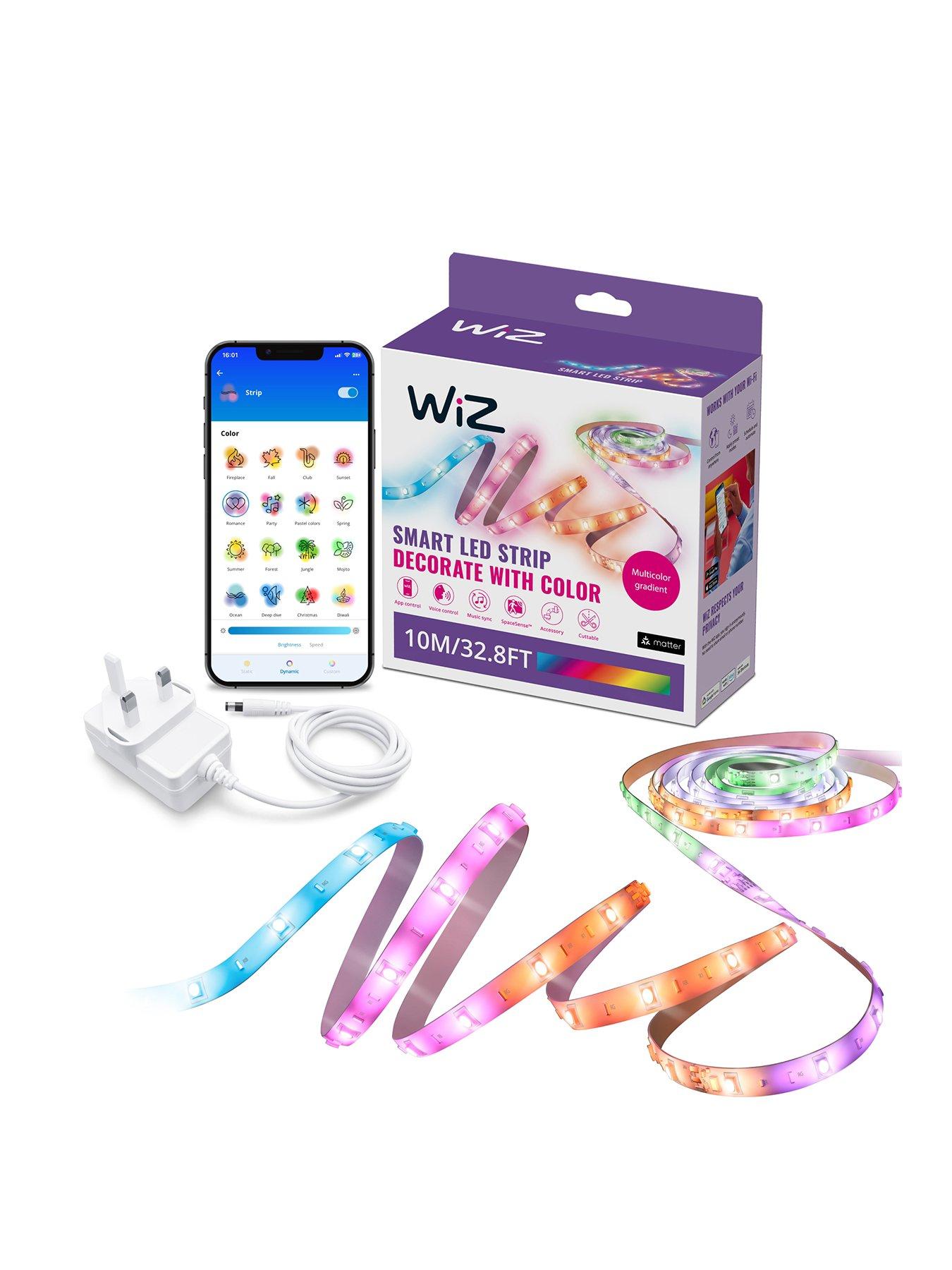 undefined WiZ Smart WiFi LED Strip RGB Multi Colour Gradient 10m (5+5)