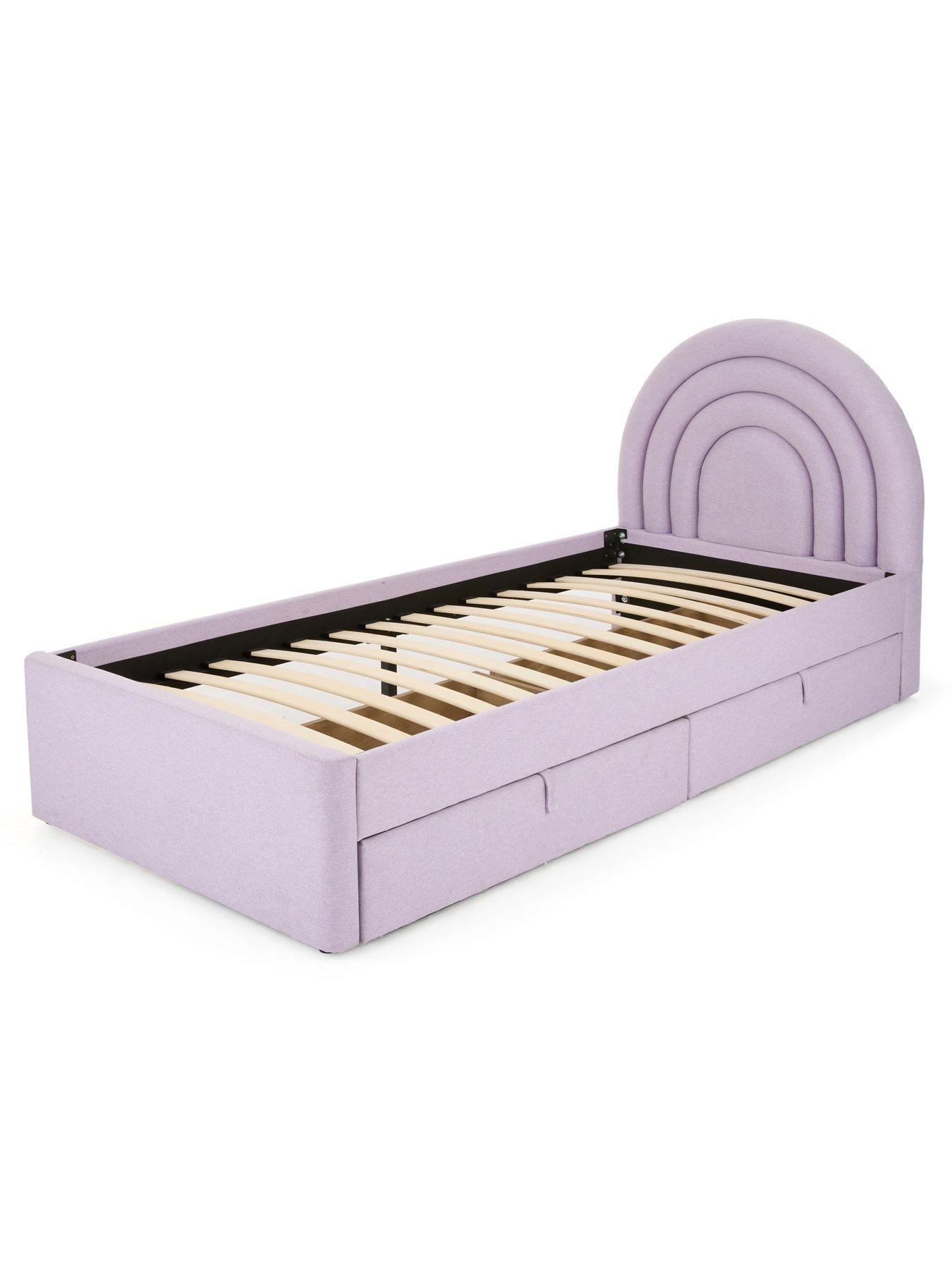 Image 3 of 7 of Very Home Rainbow Children's Single Bed Frame with Drawers and Mattress Options (Buy and SAVE!) - Lilac&nbsp;- FSC&reg; Certified