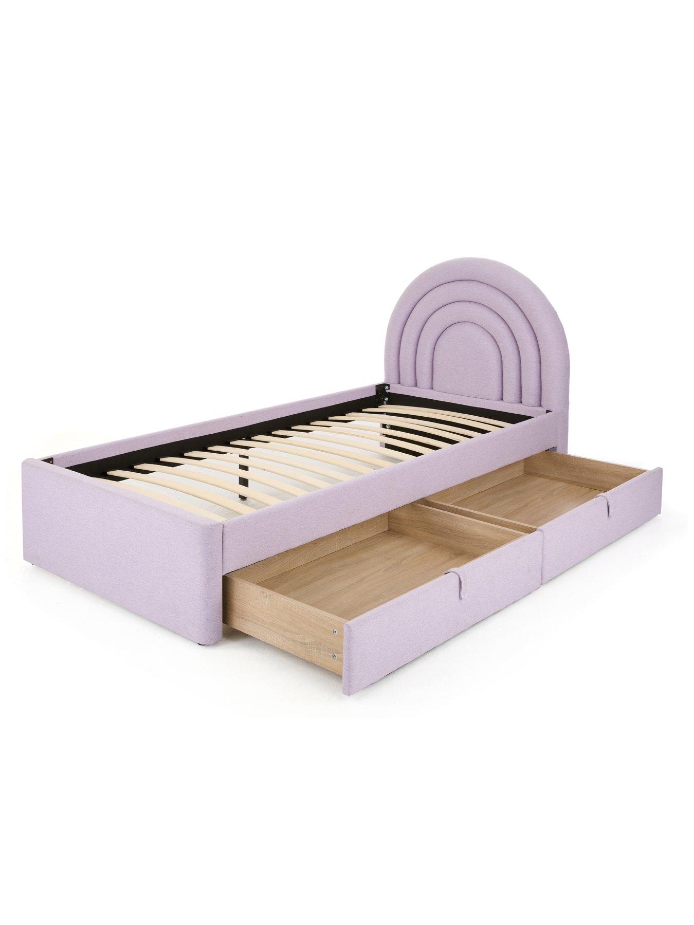 Image 4 of 7 of Very Home Rainbow Children's Single Bed Frame with Drawers and Mattress Options (Buy and SAVE!) - Lilac&nbsp;- FSC&reg; Certified