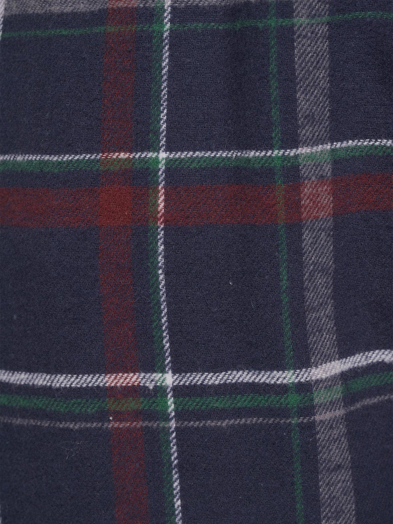 Image 7 of 7 of The Very Collection 2 Pack Soft Touch Check Lounge Bottoms - Burgundy/Navy