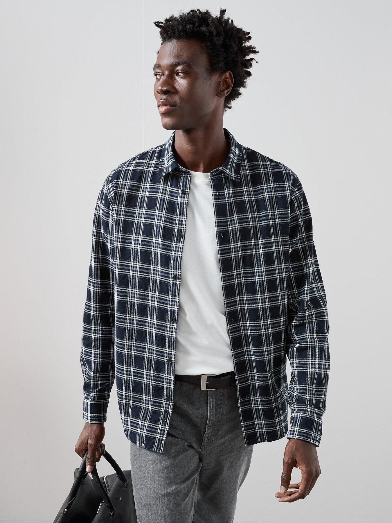 The Very Collection Checked Flannel Shirt - Monochrome