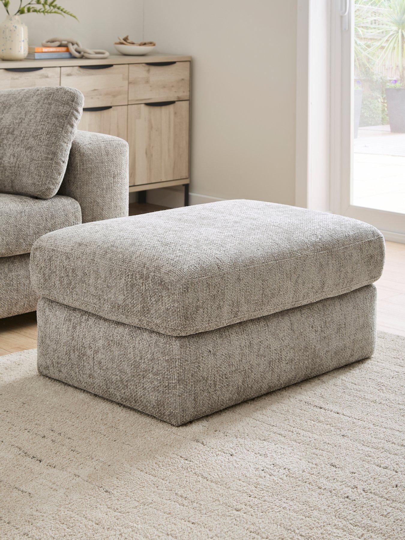 The Very Collection Avena Fabric Footstool