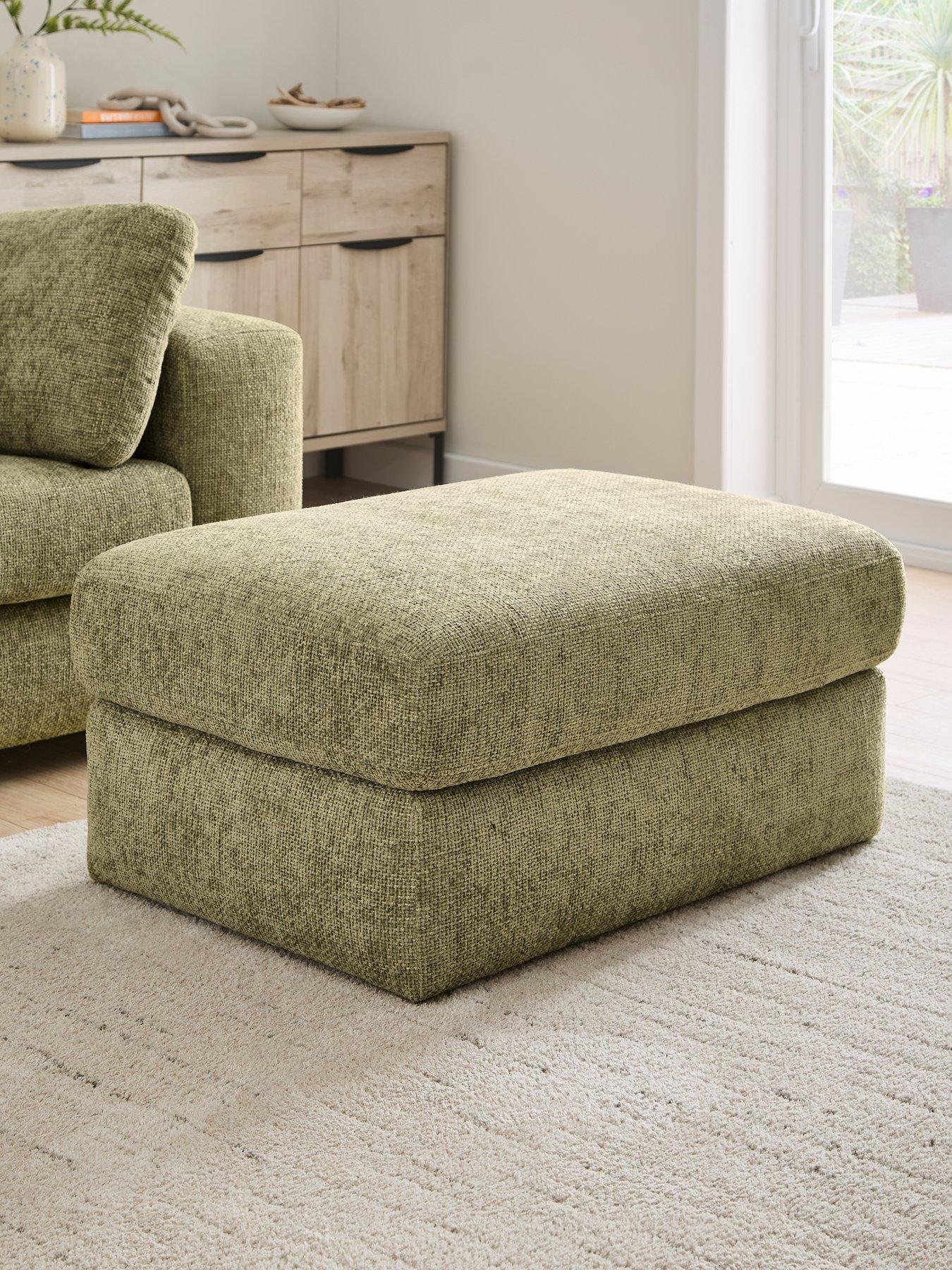 The Very Collection Avena Fabric Footstool - FSC® Certified