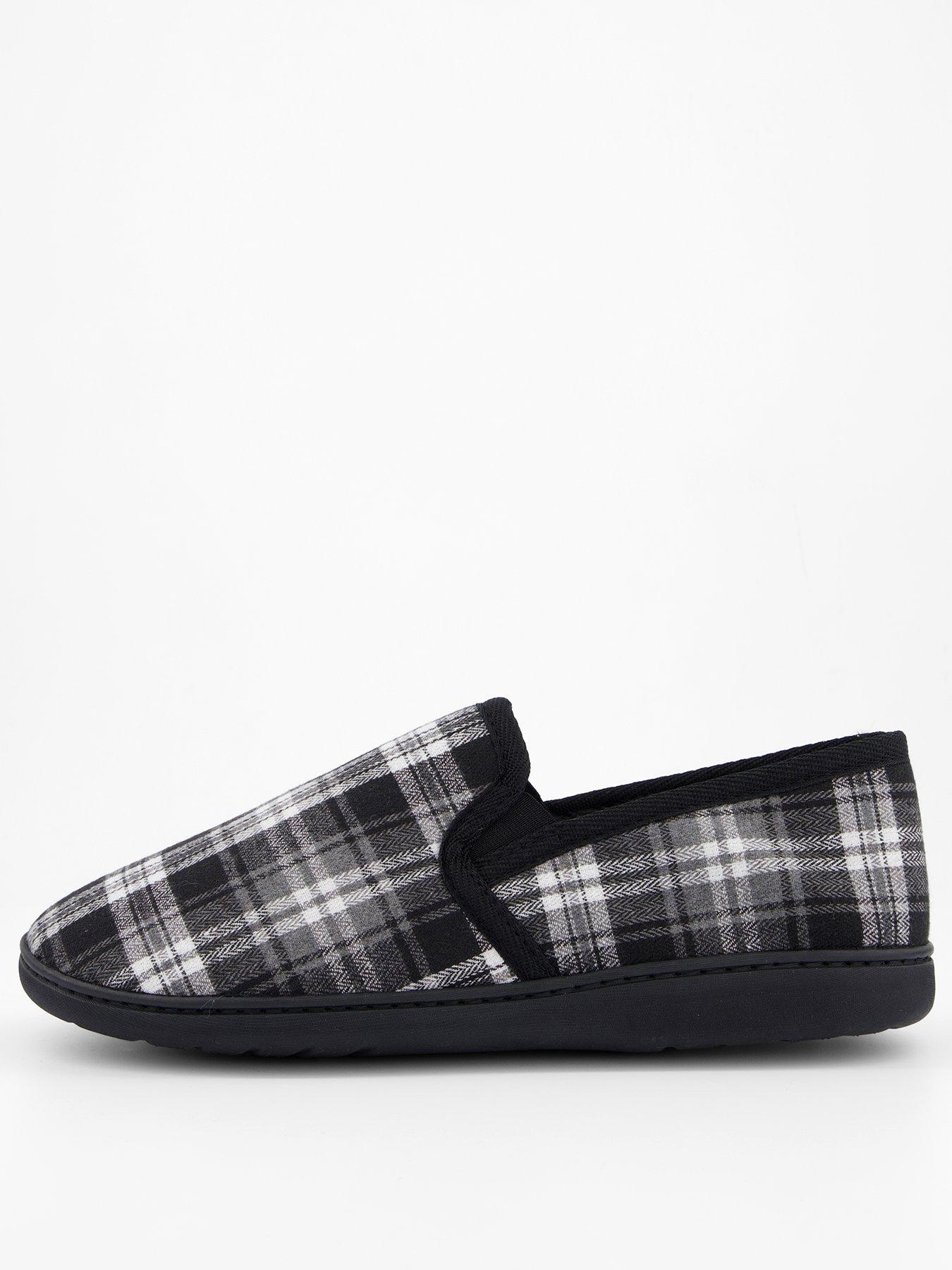 The Very Collection Check Slippers - Black