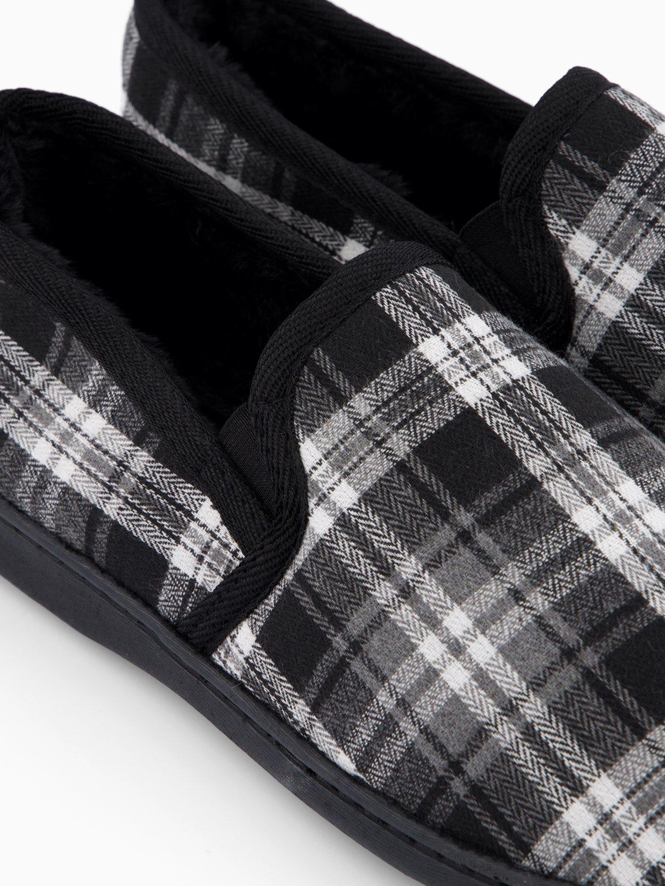 Image 5 of 6 of The Very Collection Check Slippers - Navy