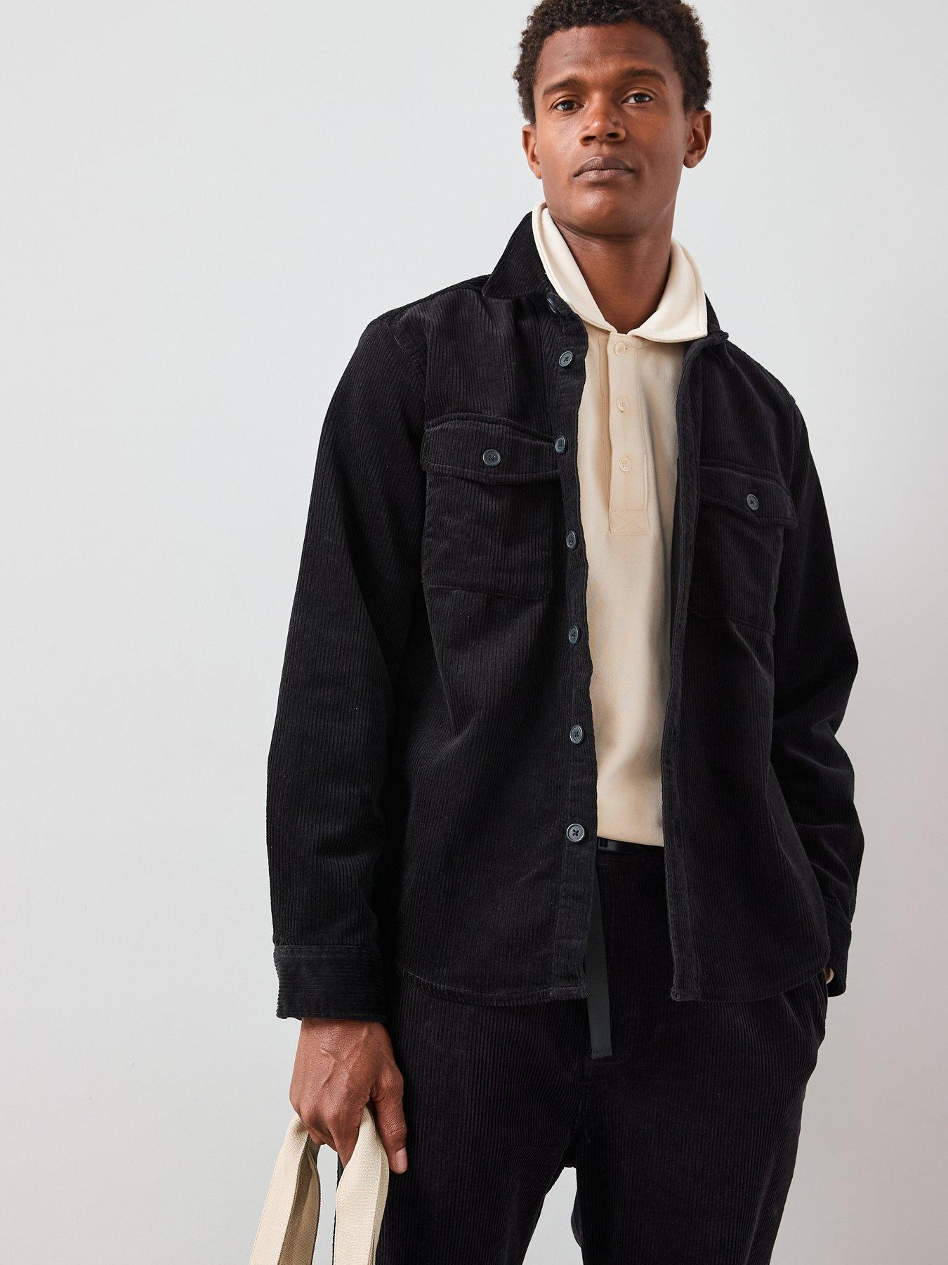 undefined Cord Shirt - Black - Navy