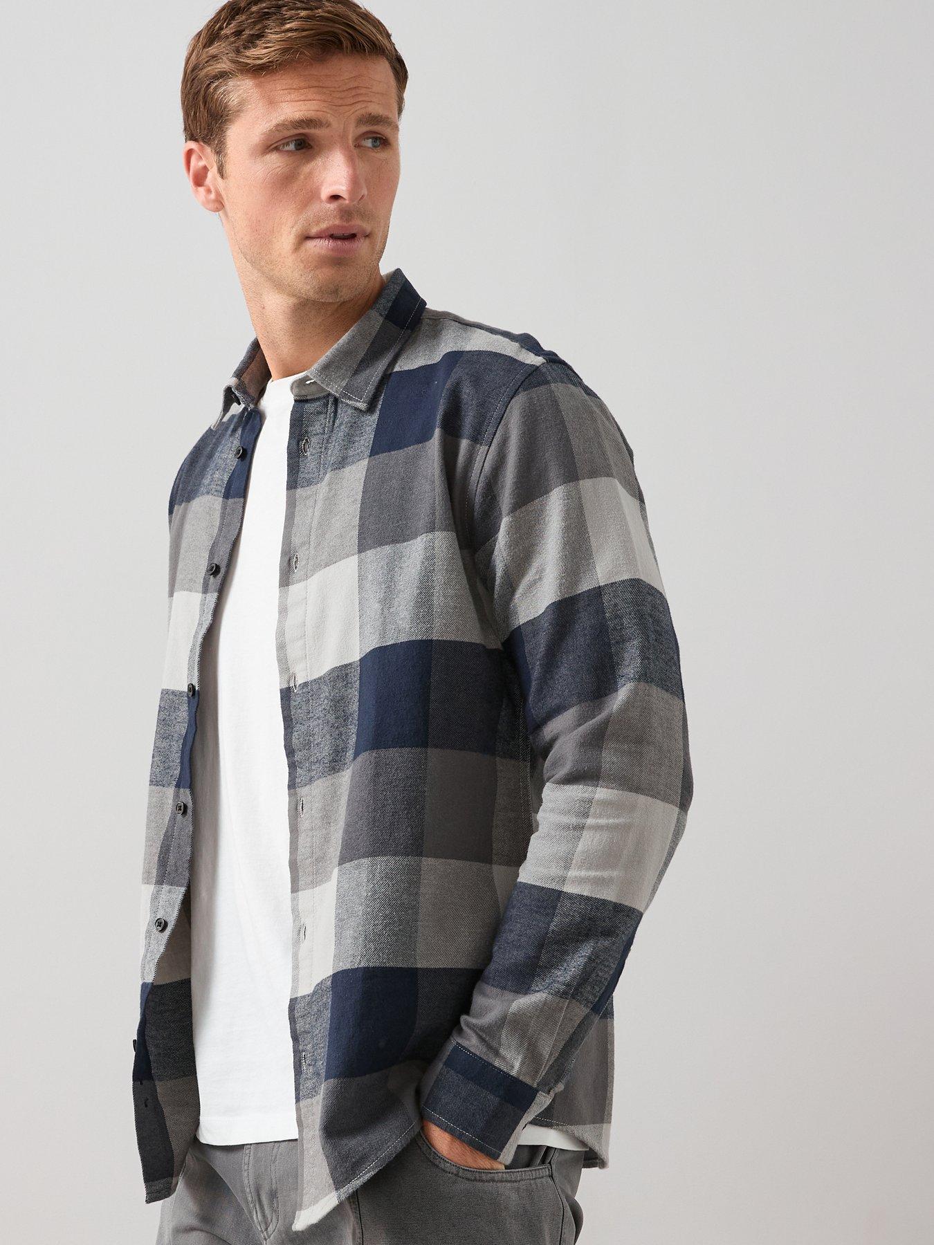 The Very Collection Checked Flannel Shirt - Grey