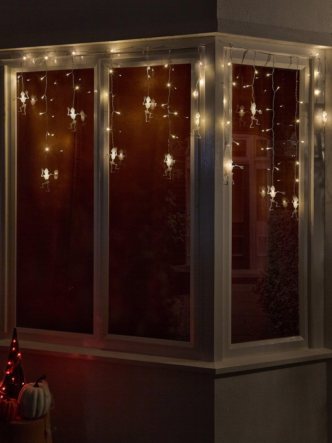 undefined Skeleton And Santa Window Curtain Light