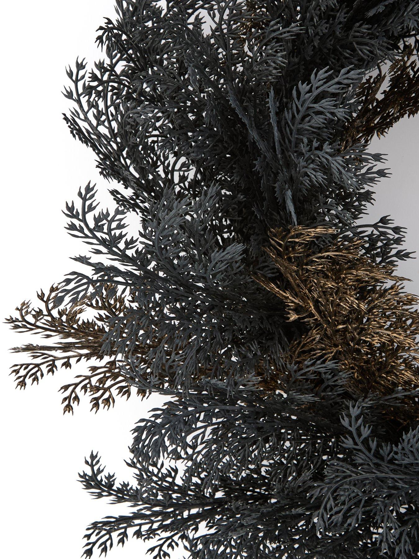 Image 4 of 4 of Very Home Cedar Leaf Wreath Halloween Decoration