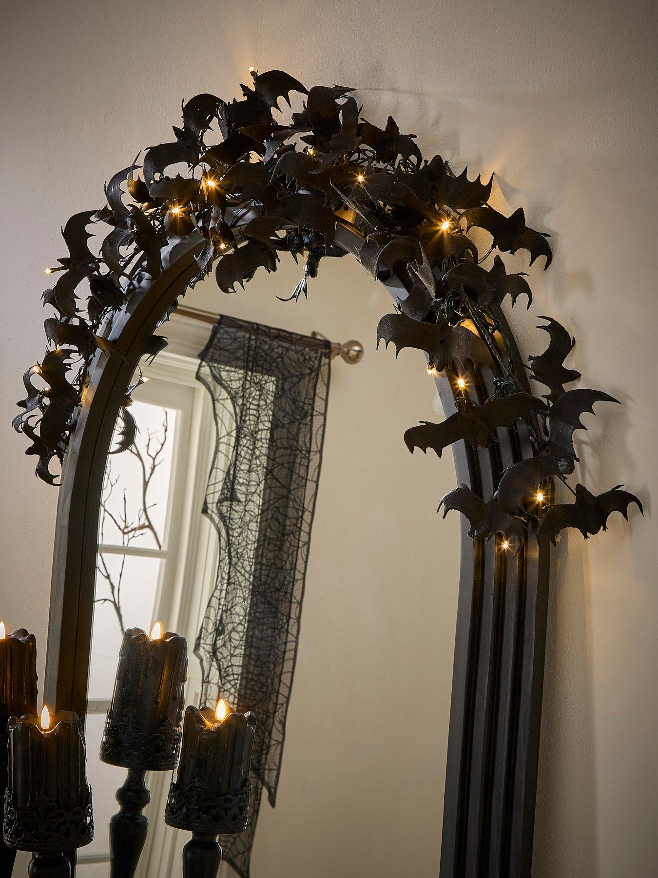 Image 1 of 4 of The Very Collection Pre Lit LED&nbsp;Bat Swag Halloween Decoration - 90 cm