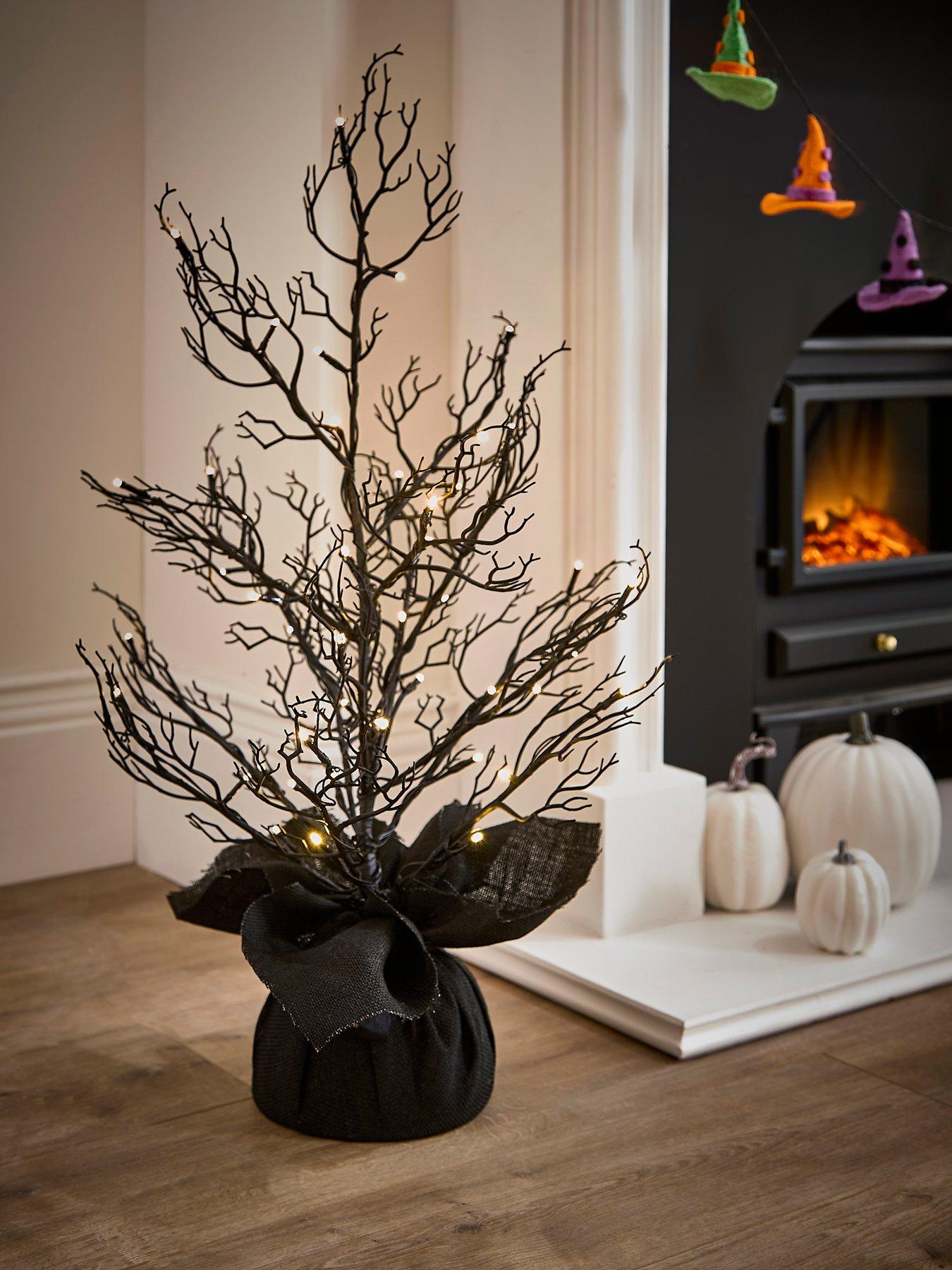 undefined 80 cm Lit Halloween Tree in Hessian Bag