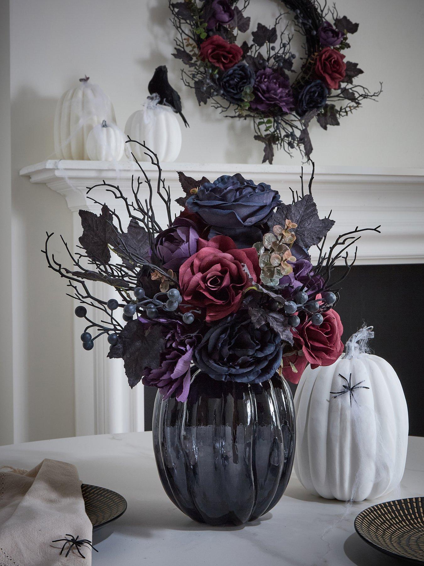 undefined Halloween Floral Arrangement In Glass Vase