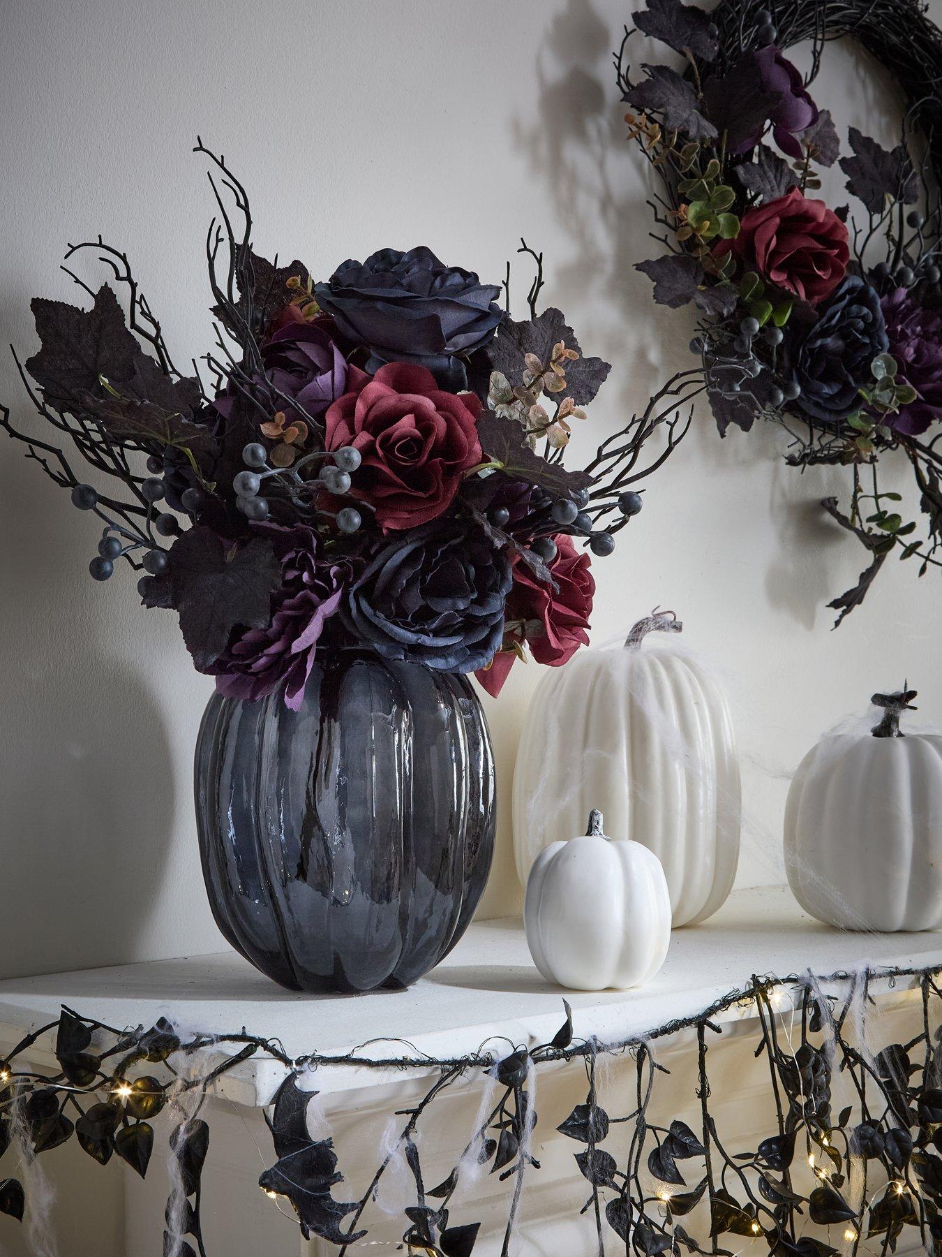 Image 2 of 6 of Very Home Halloween Floral Arrangement in Glass Vase