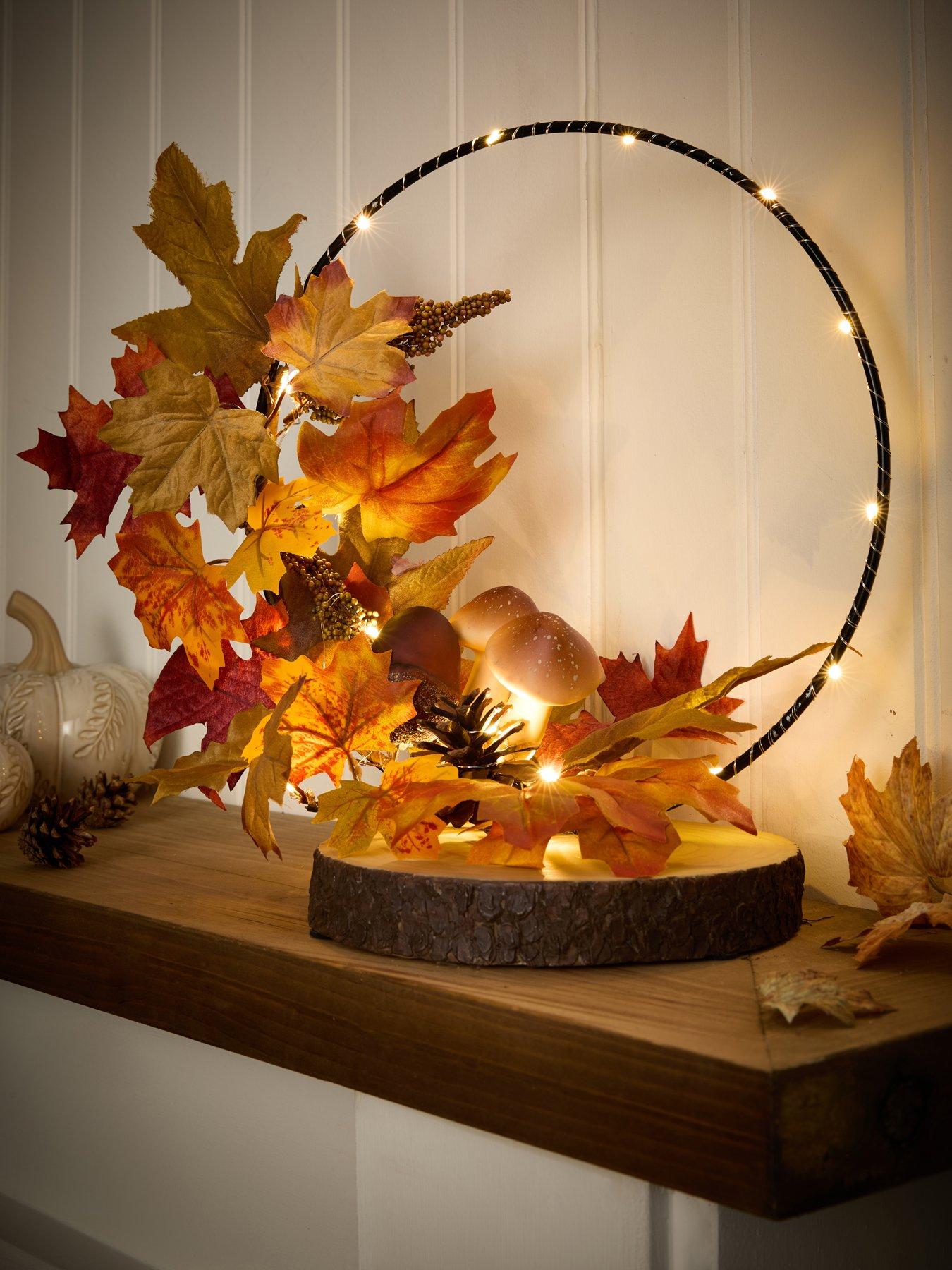 undefined Autumnal Hoop Lit Table Top Decoation