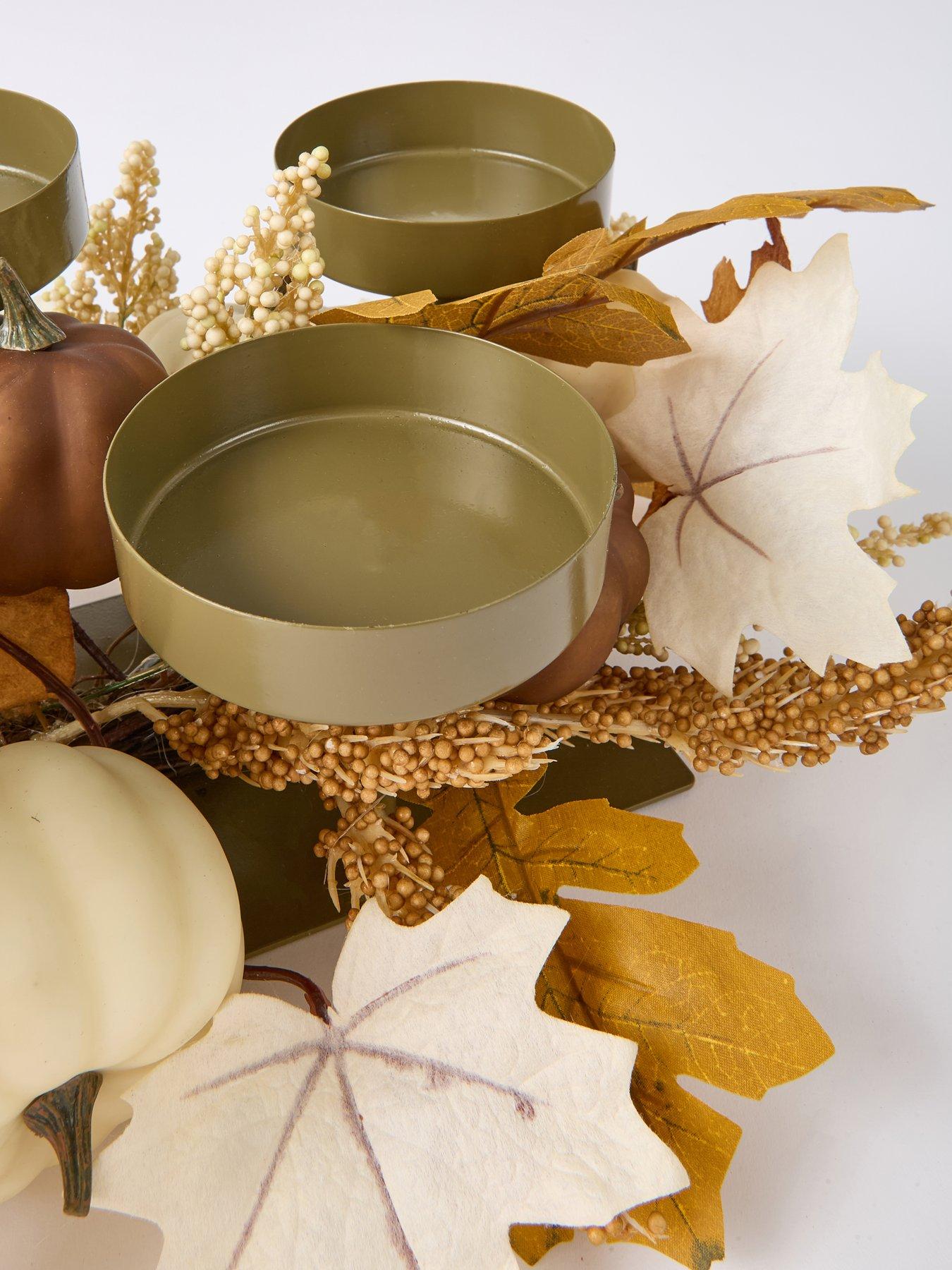 Image 5 of 6 of Very Home Natural Florals and Pumpkins Table Centre Autumn Decoration