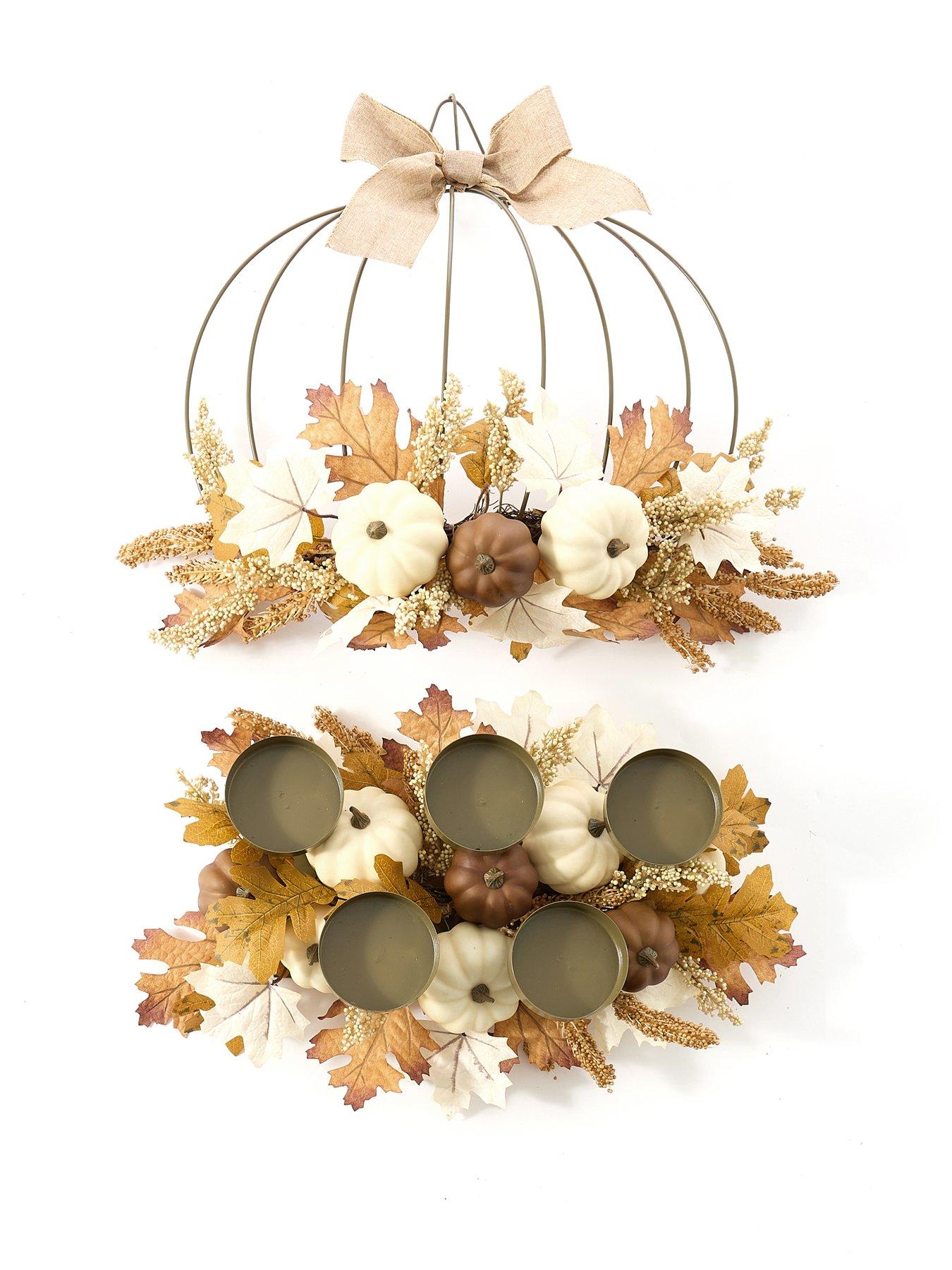 Image 6 of 6 of Very Home Natural Florals and Pumpkins Table Centre Autumn Decoration