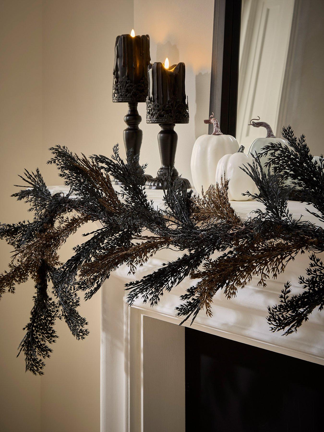 Very Home 6ft Halloween Cedar Leaf Garland Decoration