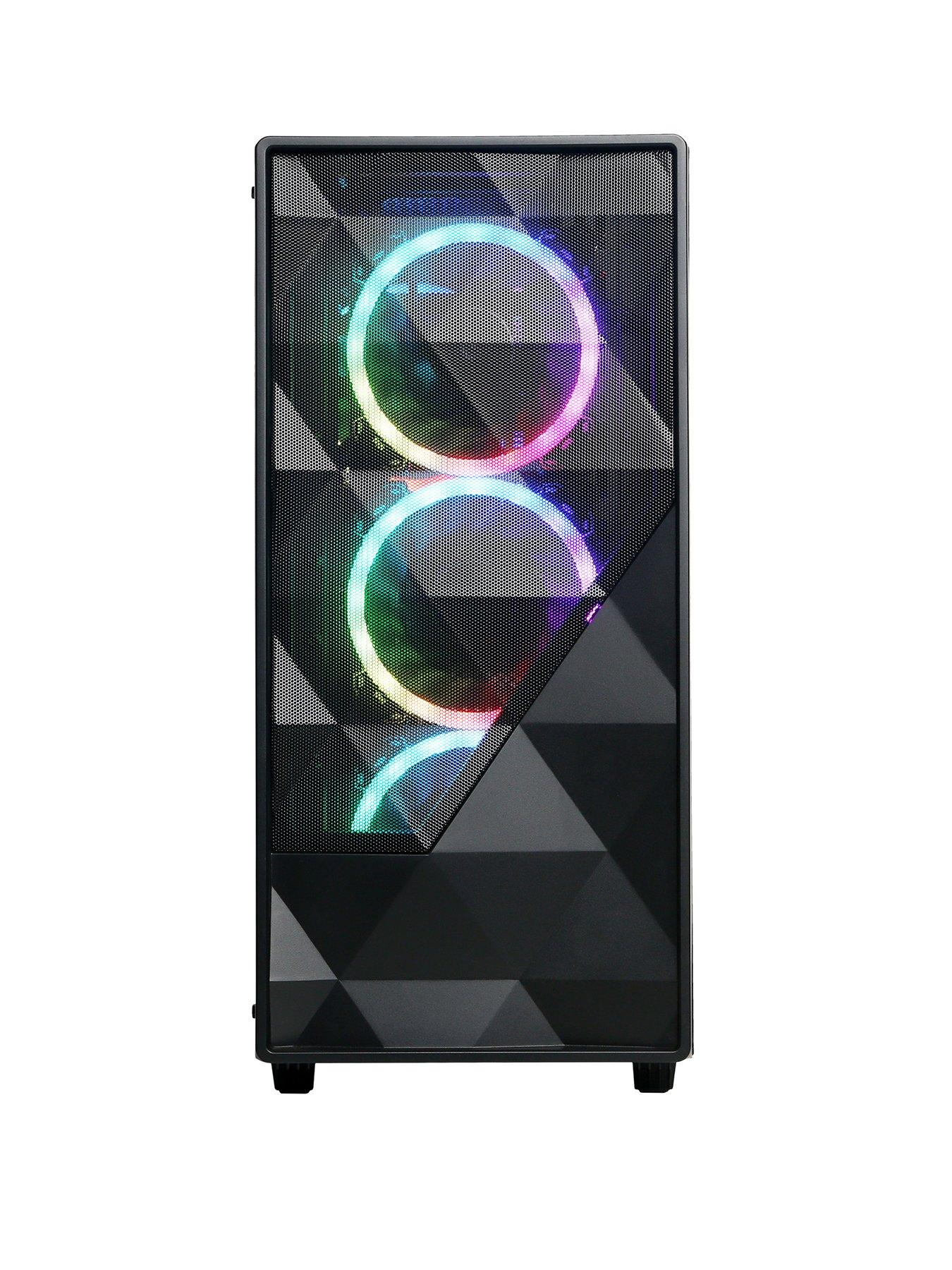 Image 2 of 6 of CyberPower PC Eurus - GeForce RTX 4060 - AMD Ryzen 5 5500 - 16GB - 1TB - Black