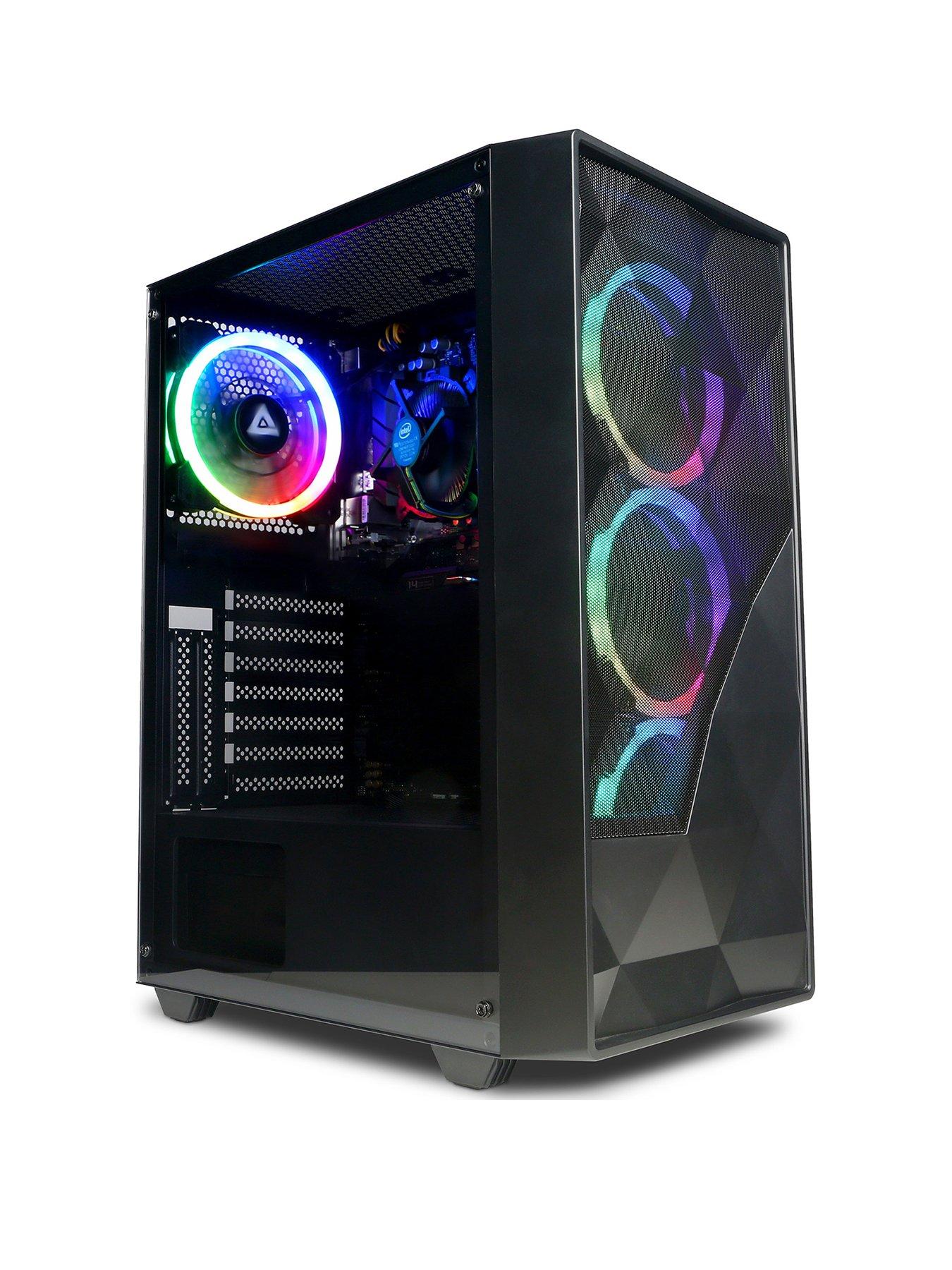 Image 2 of 7 of CyberPower PC Eurus Desktop PC&nbsp;Bundle - AMD Ryzen 5,&nbsp;8GB RAM,&nbsp;500GB SSD - Black