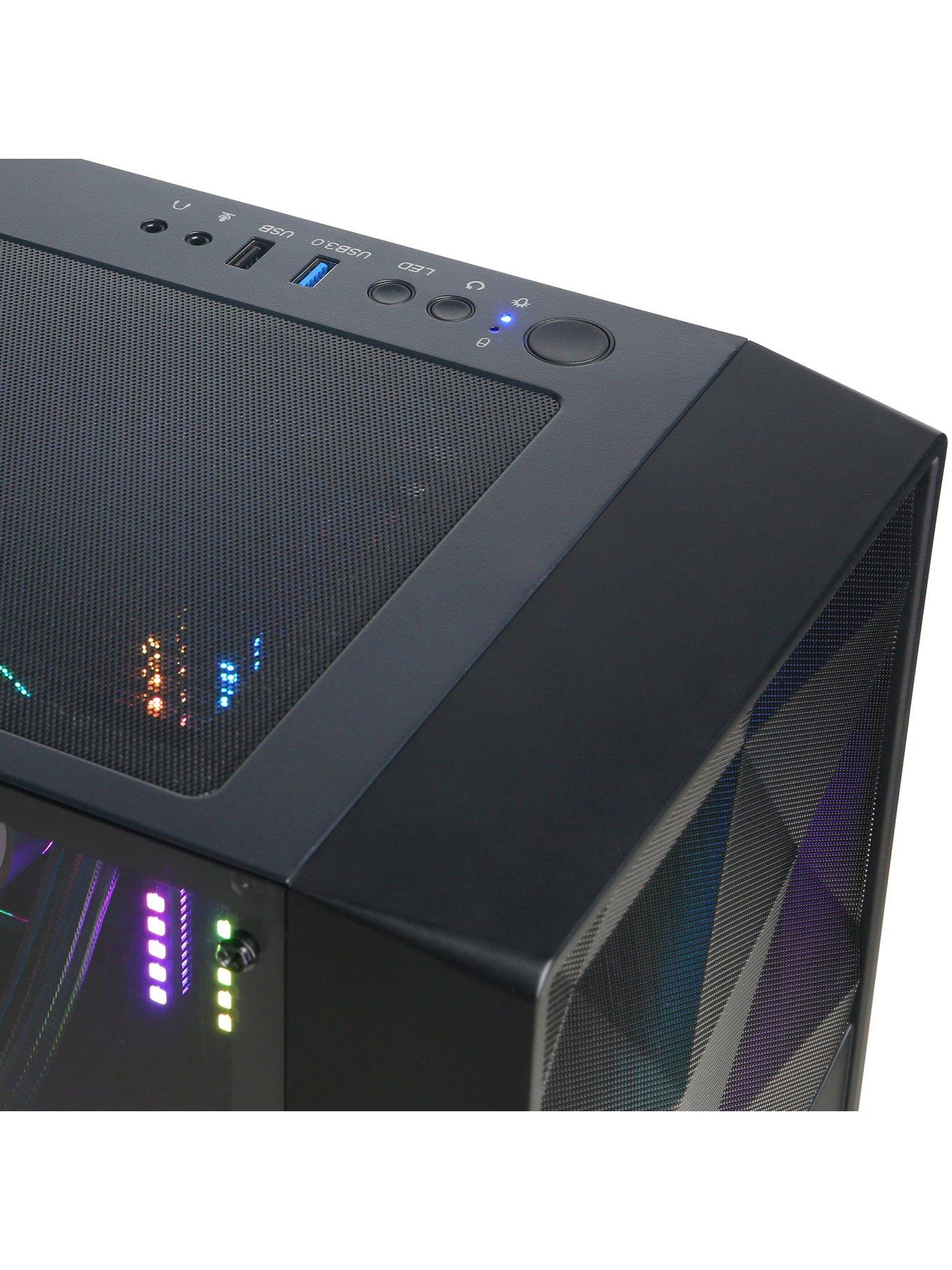 Image 5 of 7 of CyberPower PC Eurus Desktop PC&nbsp;Bundle - AMD Ryzen 5,&nbsp;8GB RAM,&nbsp;500GB SSD - Black