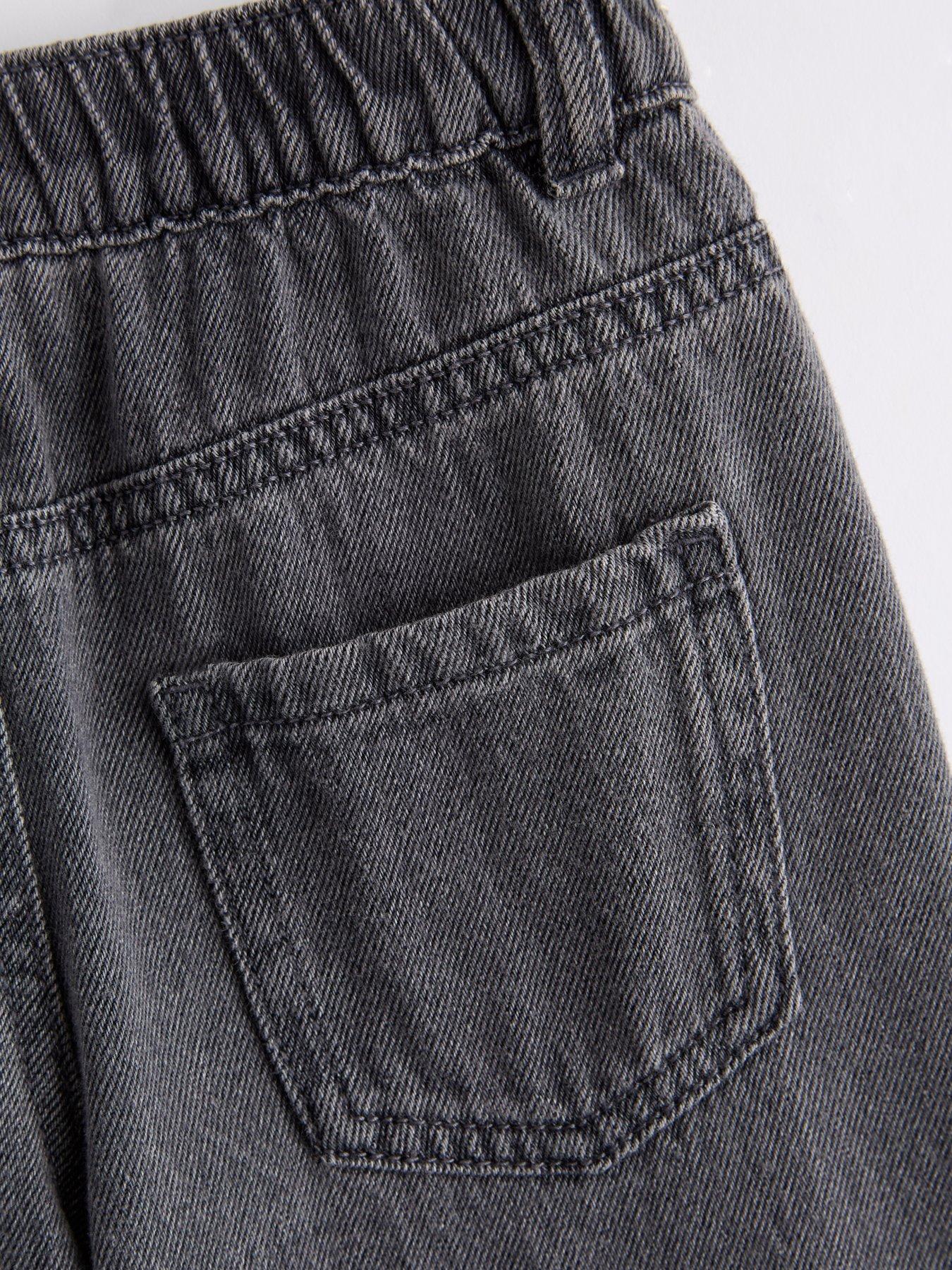 Image 6 of 6 of The Very Collection Girls Bow Embroidered Denim Jeans - Grey