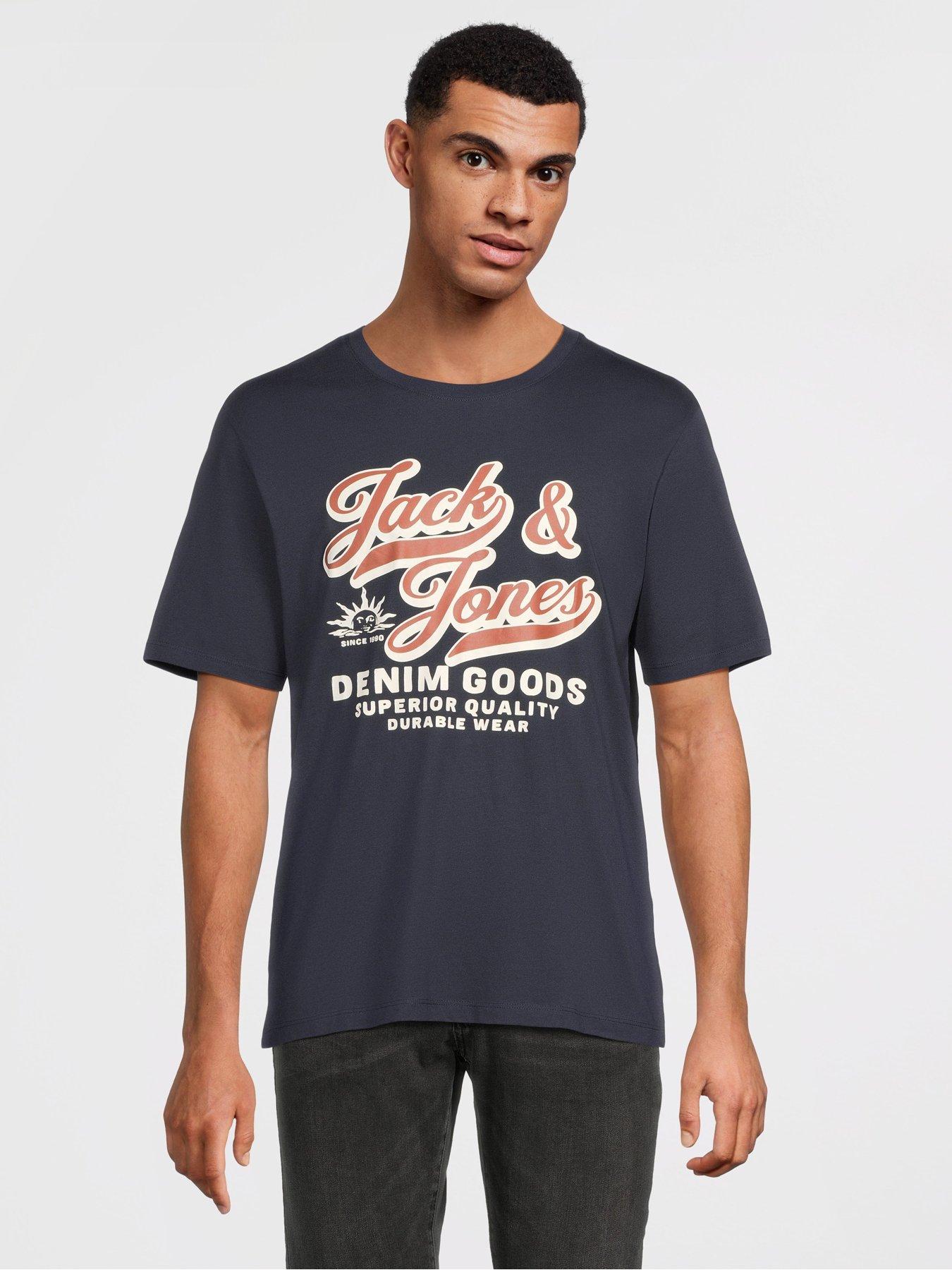 Image 2 of 6 of Jack & Jones 5 Pack Logo Short Sleeve Crew Neck T-Shirts - Multi