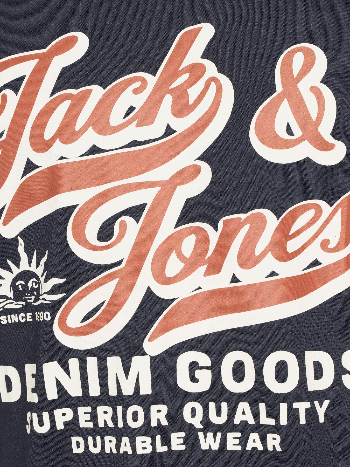 Image 6 of 6 of Jack & Jones 5 Pack Logo Short Sleeve Crew Neck T-Shirts - Multi