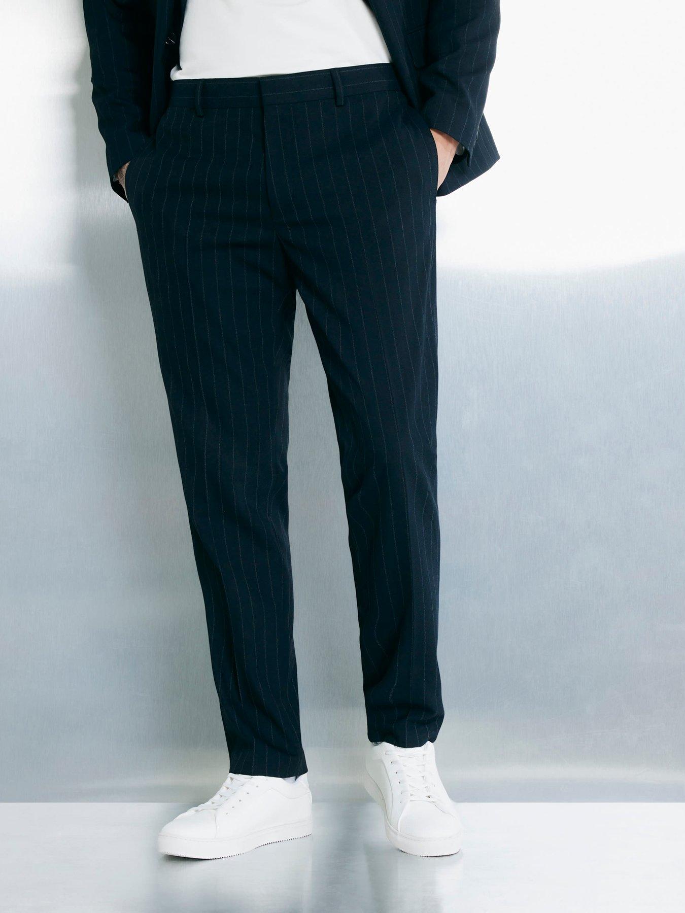 undefined Slim Fit Pinstripe Suit Trousers