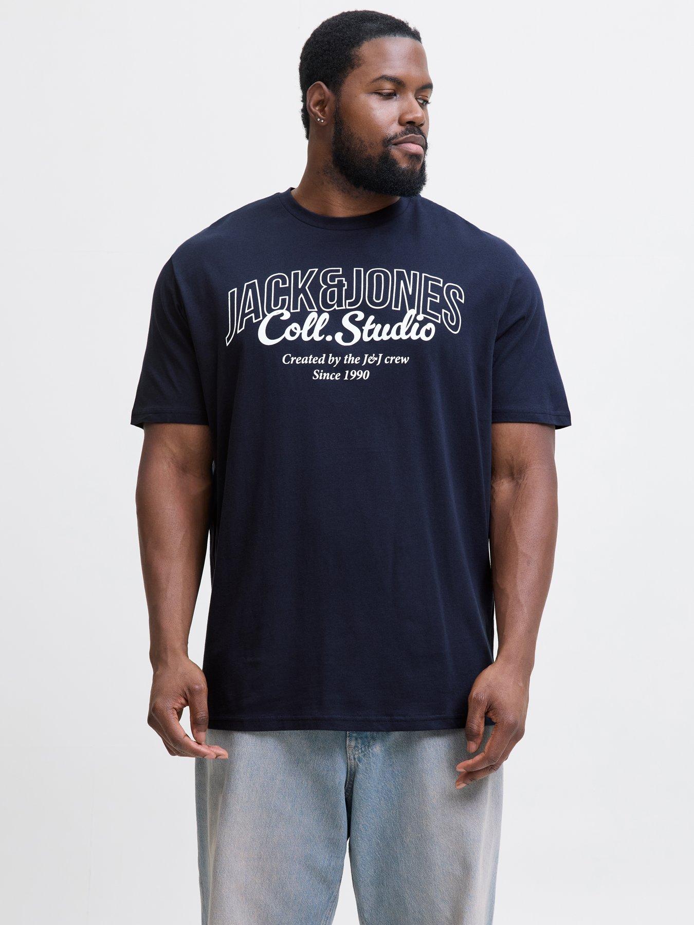 Image 5 of 7 of Jack & Jones Plus Makoto 3 Pack Short Sleeve Crew Neck T-Shirts - Multi