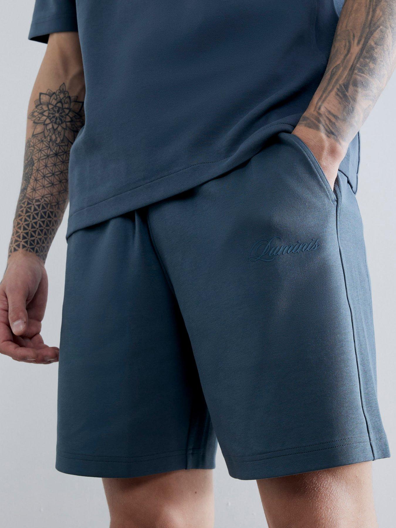 undefined Regular Fit Luminis Interlock Shorts - Dark Grey